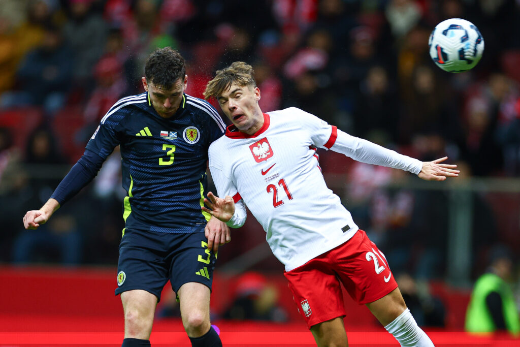 2024.11.18 Warszawa
pilka nozna UEFA Liga Narodow
Polska - Szkocja
N/z bramka gol radosc na 2-1 Andy Robertson
Foto Pawel Andrachiewicz / PressFocus

2024.11.18 Warsaw
Football - UEFA Nations League
Poland - Scotland
bramka gol radosc na 2-1 Andy Robertson
Credit: Pawel Andrachiewicz / PressFocus