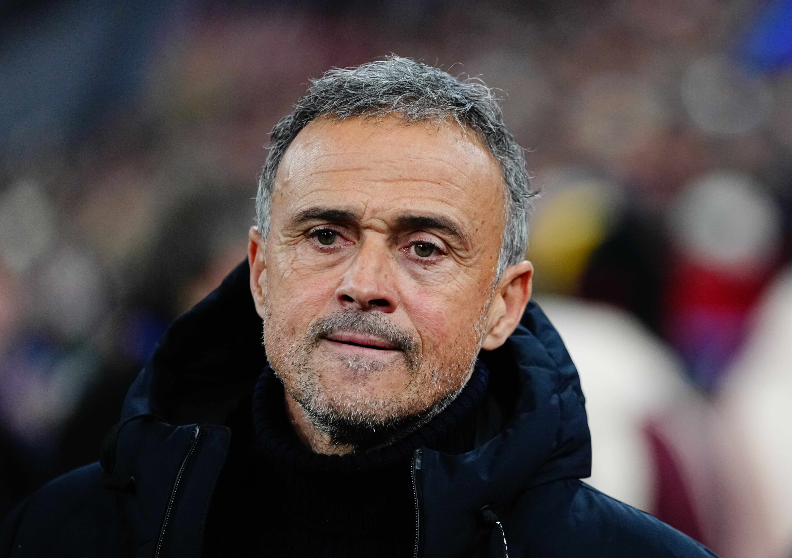 November 26 2024: Luis Enrique of Paris Saint-Germain  looks on during a Champions League Matchday 5 game, FC Bayern Munich versus Paris Saint-Germain, at Allianz Areana, Munich, Germany. Ulrik Pedersen/CSM/Sipa USA (Credit Image: © Ulrik Pedersen/Cal Sport Media/Sipa USA)
2024.11.26 Monachium
pilka nozna liga mistrzow
Bayern Monachium - Paris Saint-Germain
Foto Ulrik Pedersen/Cal Sport Media/SIPA USA/PressFocus

!!! POLAND ONLY !!!