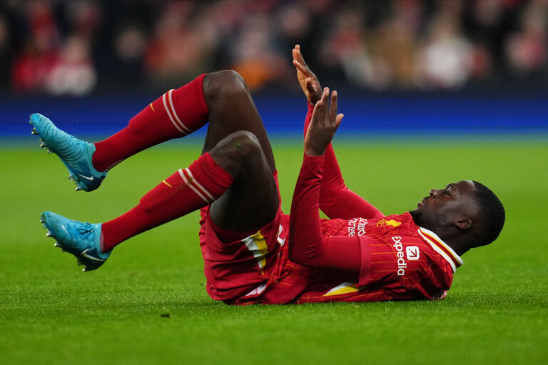 Ibrahima Konate of Liverpool FC during the UEFA Champions League match, date 5, between Liverpool FC and Real Madrid played at Anfield Stadium on November 27, 2024 in Liverpool, England. (Photo by Bagu Blanco / PRESSINPHOTO)
2024.11.27 Liverpool
pilka nozna liga mistrzow
FC Liverpool - Real Madryt
Foto Bagu Blanco/PRESSINPHOTO/SIPA USA/PressFocus

!!! POLAND ONLY !!!