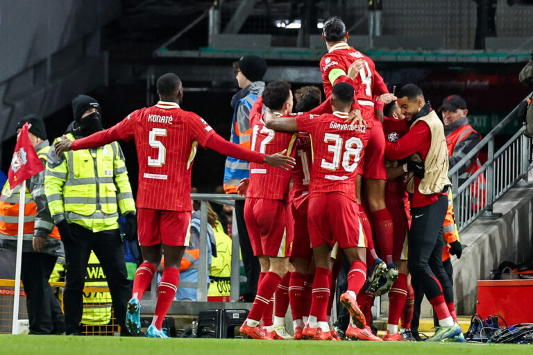 during the UEFA Champions League, League Phase MD5 Liverpool v Real Madrid at Anfield, Liverpool, United Kingdom, 27th November 2024

(Photo by Mark Cosgrove/News Images) in Liverpool, United Kingdom on 11/27/2024. (Photo by Mark Cosgrove/News Images/Sipa USA)
2024.11.27 Liverpool
pilka nozna liga mistrzow
Liverpool - Real Madryt
Foto Mark Cosgrove/News Images/SIPA USA/PressFocus

!!! POLAND ONLY !!!