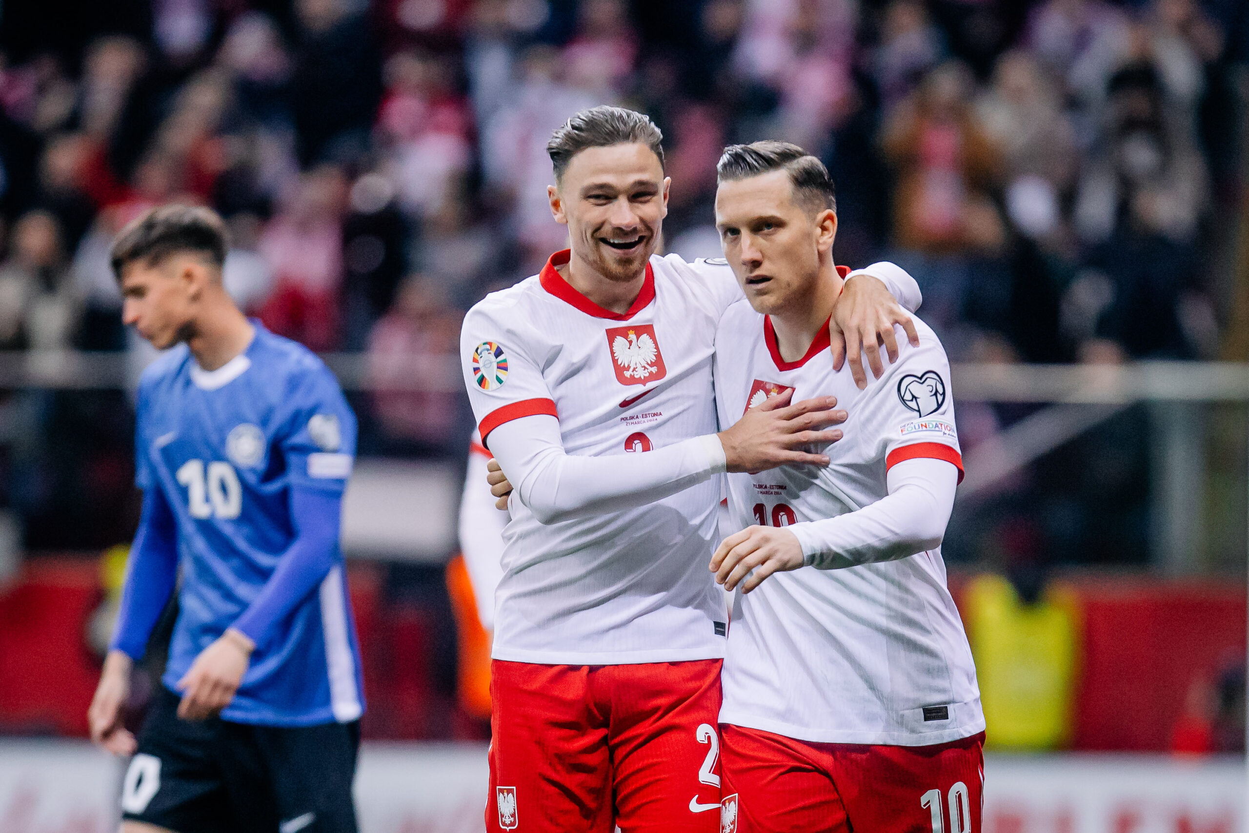 2024.03.21 Warszawa
Pilka nozna, Reprezentacja Polski, Eliminacje Mistrzostw Europy 2024, mecz barazowy
Polska - Estonia
N/z gol radosc bramka Piotr Zielinski Matty Cash
Foto Mateusz Porzucek PressFocus

2024.03.21 Warszawa
Football Polish National team, European Qualifiers 2024, play-offs
Polska - Estonia
gol radosc bramka Piotr Zielinski Matty Cash
Credit: Mateusz Porzucek PressFocus