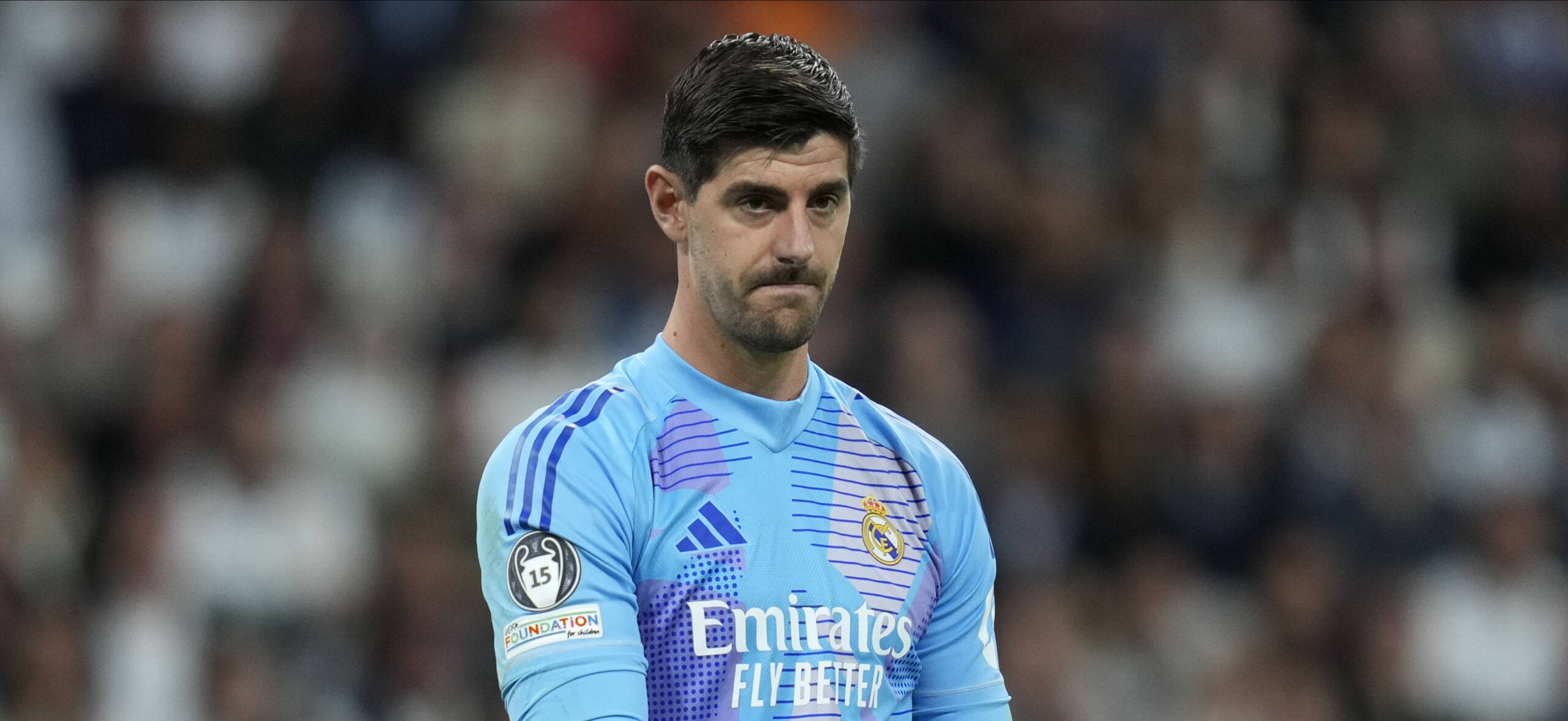 ESP: Real Madrid v Borussia Dortmund. UEFA Champions League. Date 3 Thibaut Courtois of Real Madrid CF during the UEFA Champions League match between Real Madrid and Borussia Dortmund played at Santiago Bernabeu Stadium on October 22, 2024 in Madrid, Spain. kpng Copyright: xCesarxCebollax/xPRESSINPHOTOx PS_241022_RMA_BOR_967,Image: 925418294, License: Rights-managed, Restrictions: , Model Release: no, Credit line: Cesar Cebolla / PRESSINPHOTO / imago sport / Forum