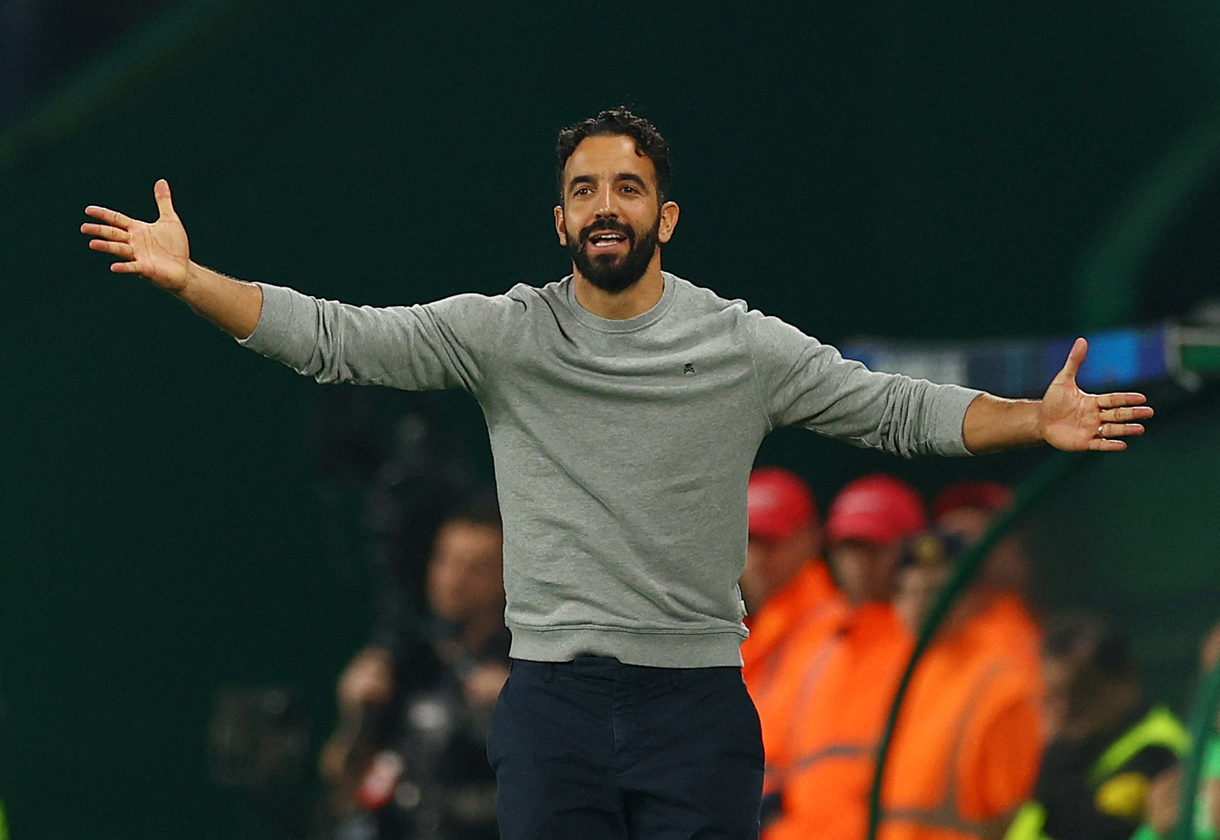 Soccer Football - Champions League - Sporting CP v Manchester City - Estadio Jose Alvalade, Lisbon, Portugal - November 5, 2024 Sporting CP coach Ruben Amorim,Image: 930848203, License: Rights-managed, Restrictions: , Model Release: no, Credit line: Andrew Boyers / Reuters / Forum