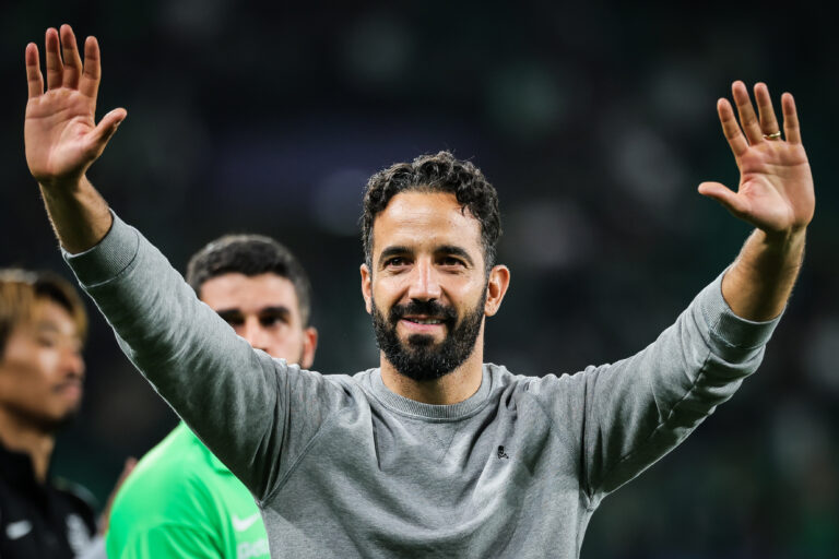 November 5, 2024, Lisbon, Portugal, Portugal: Ruben AMORIM of Sporting celebrates the victory during the UEFA Champions League, League Phase MD4 match between Sporting CP and Manchester City at Estadio Jose Alvalade on November 05, 2024 in Lisbon, Portugal.,Image: 931095940, License: Rights-managed, Restrictions: , Model Release: no, Credit line: Matthieu Mirville / Zuma Press / Forum