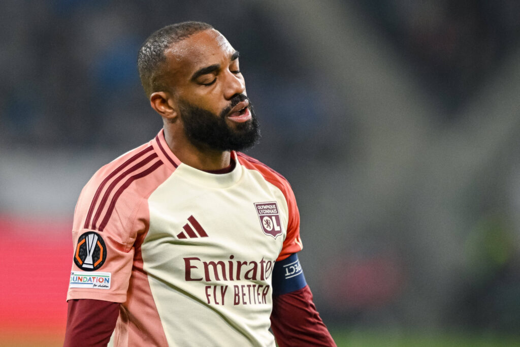 Alexandre Lacazette Olympique Lyonnais looks dejected during the UEFA Europa League 2024/25 League Phase MD4 match between TSG 1899 Hoffenheim v Olympique Lyonnais at PreZero Arena on November 7, 2024 in Hoffenheim, Germany. not used in POL / SRB / CRO / FRA / GBR / NED / ITA / USA Defodi-541_TSGLYNF20241107_308 *** Alexandre Lacazette Olympique Lyonnais looks dejected during the UEFA Europa League 2024 25 League Phase MD4 match between TSG 1899 Hoffenheim v Olympique Lyonnais at PreZero Arena on November 7, 2024 in Hoffenheim, Germany not used in POL SRB CRO FRA GBR NED ITA USA Defodi 541 TSGLYNF20241107 308 Defodi-541 not used in POL / SRB / CRO / FRA / GBR / NED / ITA / USA,Image: 931932365, License: Rights-managed, Restrictions: , Model Release: no, Credit line: Harry Langer/DeFodi Images / imago sport / Forum