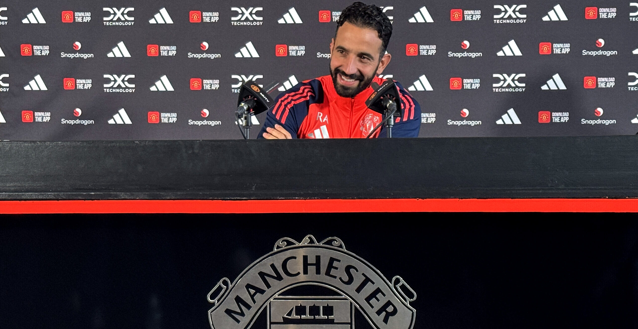 Manchester United manager Ruben Amorim during a press conference at Carrington Training Ground, Manchester. Picture date: Friday November 22, 2024.,Image: 937576430, License: Rights-managed, Restrictions: Use subject to restrictions. Editorial use only, no commercial use without prior consent from rights holder., Model Release: no, Credit line: Simon Peach / PA Images / Forum