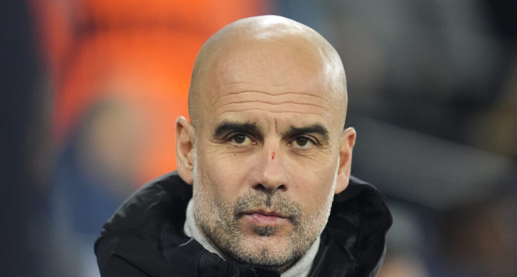 File photo dated 26-11-2024 of Pep Guardiola, who has insisted he did not want to make light of issues of self harm after comments about a cut on his nose on Tuesday night. Issue date: Wednesday November 27, 2024.,Image: 940030680, License: Rights-managed, Restrictions: FILE PHOTO Use subject to restrictions. Editorial use only, no commercial use without prior consent from rights holder., Model Release: no, Credit line: Nick Potts / PA Images / Forum