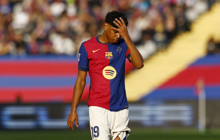 Soccer Football - LaLiga - FC Barcelona v Las Palmas - Estadi Olimpic Lluis Companys, Barcelona, Spain - November 30, 2024 FC Barcelona&#039;s Lamine Yamal reacts,Image: 941217963, License: Rights-managed, Restrictions: , Model Release: no, Credit line: Albert Gea / Reuters / Forum