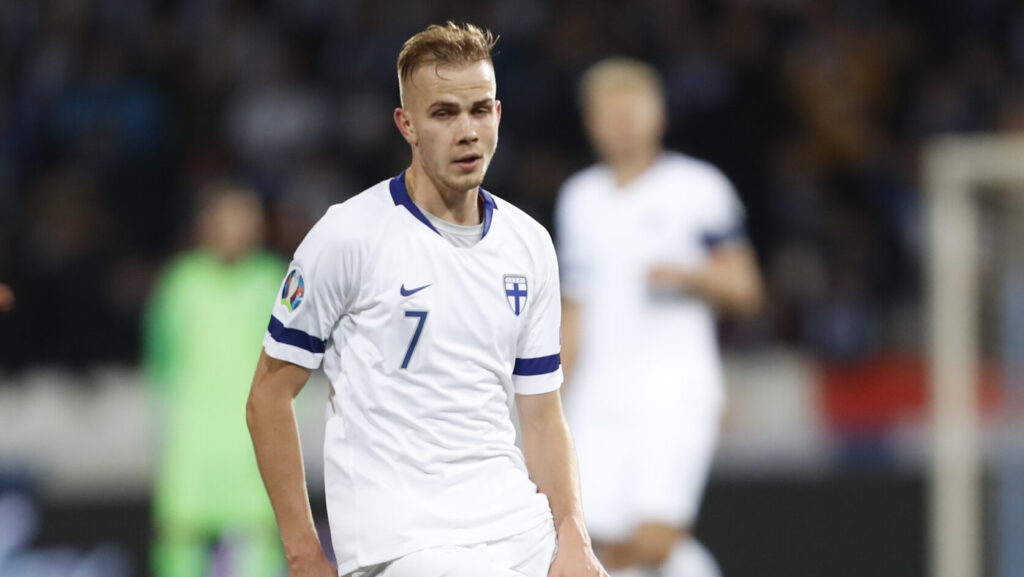 Jasse Tuominen #7, FIN during their European Championship 2020 Qualifying round match Finland - Liechtenstein at the Telia 5G 15. November 2019 in  Helsinki, Finland.  (Tomi Hanninen/Newspix24)

15.11.2019 Helsinki
Pilka Nozna Eliminacje do Mistrzostw Europy 2020
Finlandia - Liechtenstein
Sipa / PressFocus 
POLAND ONLY!!