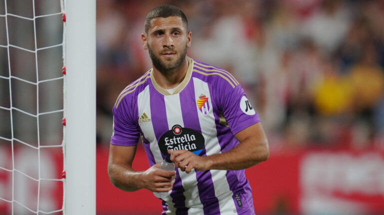 Shon Weissman of Real Valladolid during the La Liga match between Girona FC and Real Valladolid played at Montilivi Stadium on September 9, 2022 in Girona, Spain. (Photo by Bagu Blanco / PRESSIN)  (Photo by pressinphoto/Sipa USA)
2022.09.09 Girona
pilka nozna liga hiszpanska
Girona FC - Real Valladolid 
Foto pressinphoto/SIPA USA/PressFocus

!!! POLAND ONLY !!!