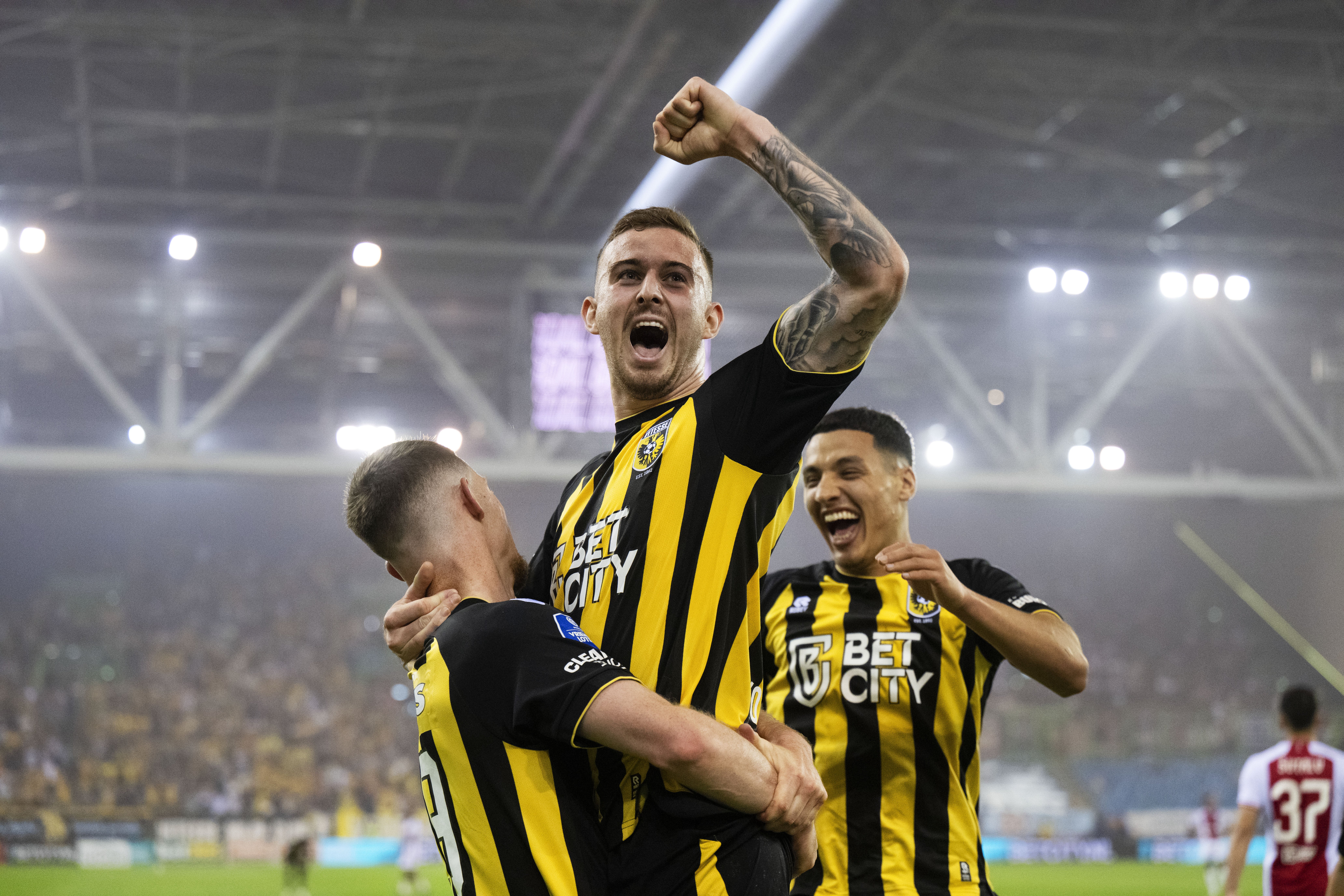 5/19/2024 - NIJMEGEN - Kacper Kozlowski of Vitesse with the 2-1 during the Dutch Eredivisie match between NEC and Feyenoord in De Goffert on May 12, 2024 in Nijmegen, Netherlands. ANP OLAF KRAAK /ANP/Sipa USA
2024.05.19 Arnhem
pilka nozna liga holenderska
Vitesse Arnhem - Ajax Amsterdam
Foto ANP/SIPA USA/PressFocus

!!! POLAND ONLY !!!