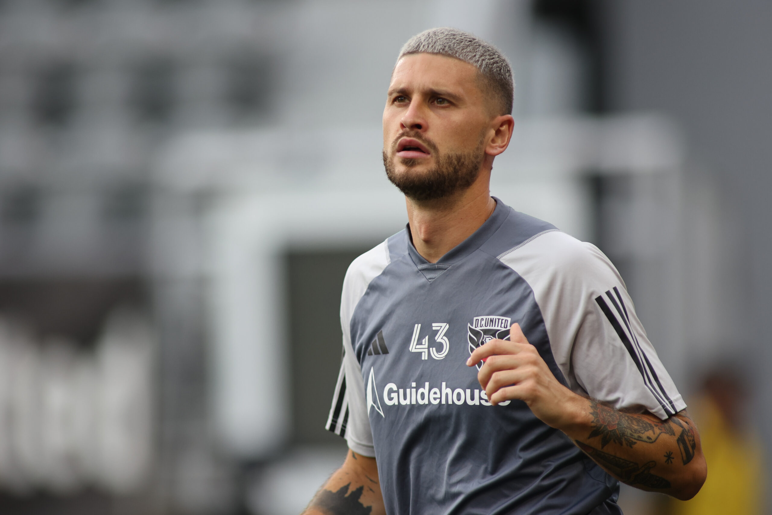 May 25, 2024; Washington, District of Columbia, USA; D.C. United midfielder Mateusz Klich (43) warms up before the match against the Chicago Fire at Audi Field. Mandatory Credit: Daniel Kucin Jr.-USA TODAY Sports/Sipa USA
2024.05.25 Washington
pilka nozna amerykanska liga MLS
MLS: Chicago Fire FC at D.C. United
Foto Daniel Kucin Jr.-USA TODAY Sports/SIPA USA/PressFocus

!!! POLAND ONLY !!!