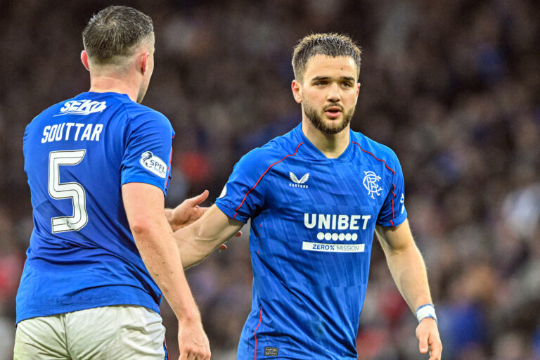 John Souttar and Nicolas Raskin of Rangers during the Premier Sports Cup Semi-final match between Motherwell and Ragers at Hampden Park, Glasgow
Picture by Jamie Johnston/Focus Images Ltd 07714373795
03/11/2024

03.11.2024 Glasgow
pilka nozna puchar ligi szkockiej
Motherwell - Rangers
Foto Jamie Johnston  / Focus Images / MB Media / PressFocus 
POLAND ONLY!!