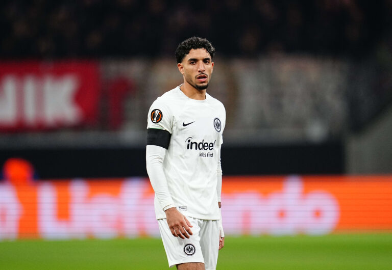 November 07 2024: Omar Marmoush of Eintracht Frankfurt  looks on during a Europa League Round 4 game, Eintracht Frankfurt versus SK Sla Prague, at Deutsche Bank Park, Frankfurt, Germany. Ulrik Pedersen/CSM/Sipa USA (Credit Image: © Ulrik Pedersen/Cal Sport Media/Sipa USA)
2024.11.07 Frankfurt
pilka nozna liga Europy
Eintracht Frankfurt - SK Slavia Praga
Foto Ulrik Pedersen/Cal Sport Media/SIPA USA/PressFocus

!!! POLAND ONLY !!!