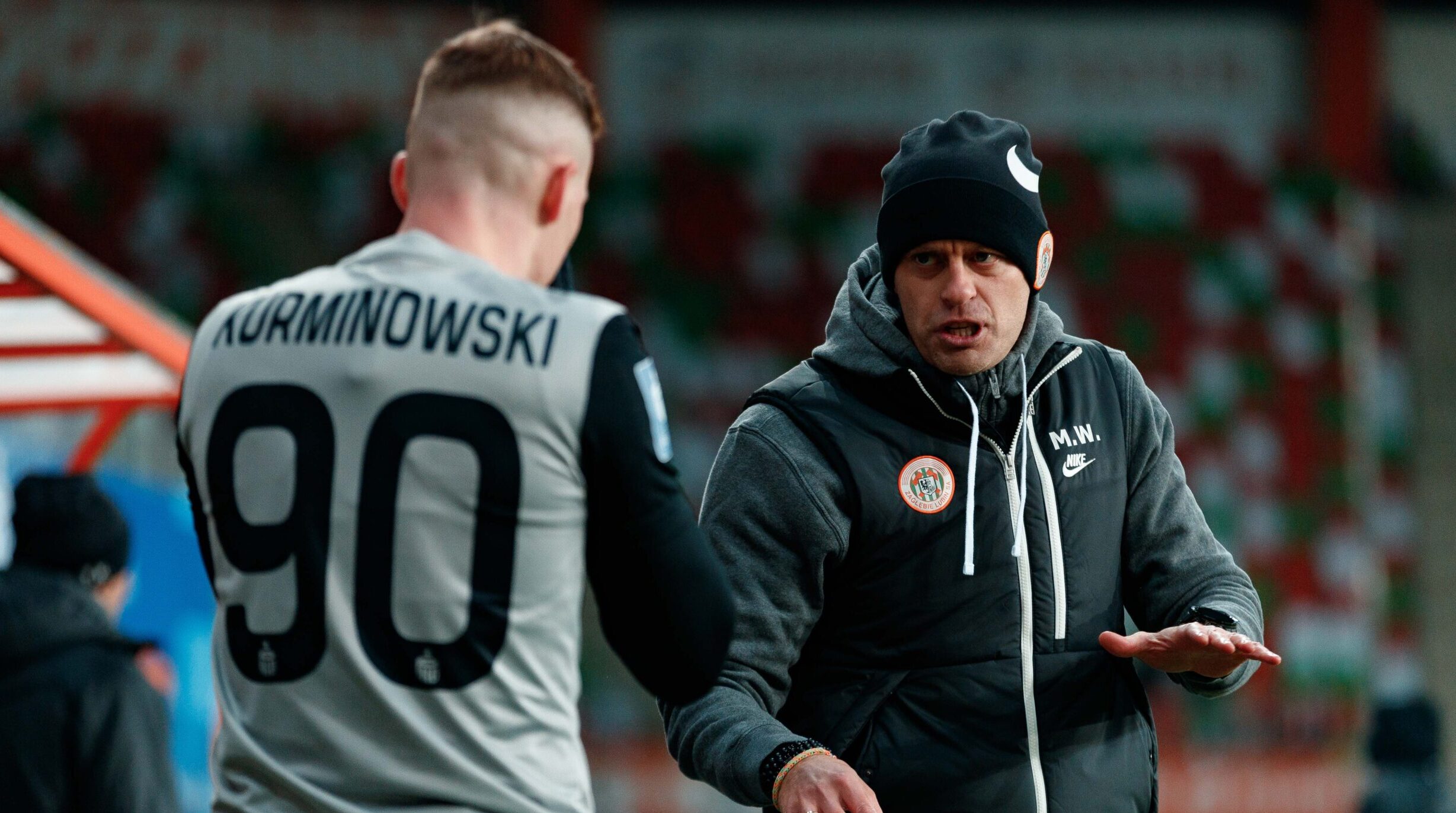 2024.11.22 Lubin
Pilka nozna PKO Ekstraklasa sezon 2024/2025
KGHM Zaglebie Lubin - Motor Lublin
N/z Marcin Wlodarski (Trener Head Coach) Dawid Kurminowski
Foto Tomasz Folta / PressFocus

2024.11.22 Lubin
Football PKO Ekstraklasa season 2024/2025
KGHM Zaglebie Lubin - Motor Lublin
Marcin Wlodarski (Trener Head Coach) Dawid Kurminowski
Credit: Tomasz Folta / PressFocus