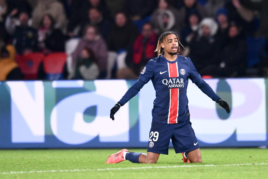 29 Bradley BARCOLA (psg) during the Ligue 1 McDonald&#039;s match between PSG and Toulouse at Parc des Princes on November 22, 2024 in Paris, France. (Photo by Philippe Lecoeur/FEP/Icon Sport/Sipa USA)
2024.11.22 Paryz
pilka nozna liga francuska
Paris Saint-Germain - Toulouse FC
Foto Philippe Lecoeur/FEP/Icon Sport/SIPA USA/PressFocus

!!! POLAND ONLY !!!