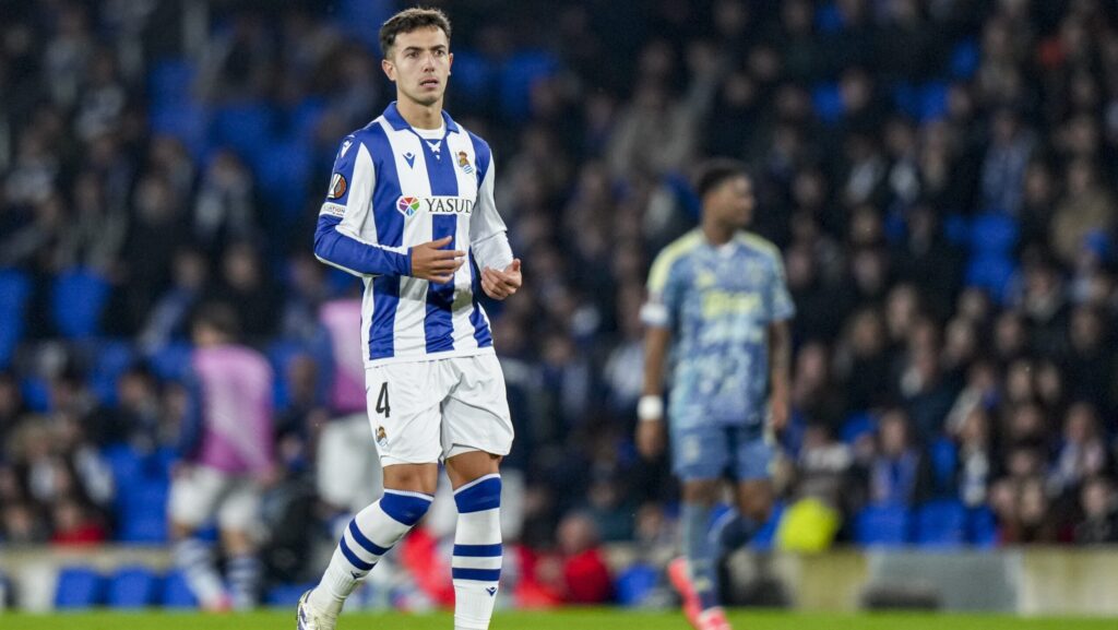 SAN SEBASTIAN, 28-11-2024 , Reale Arena , football, UEFA Europa League, season 2024 / 2025, Match between Real Sociedad and Ajax , Real Sociedad player Martin Zubimendi (Photo by Pro Shots/Sipa USA)
2024.11.28 San Sebastian
pilka nozna liga Europy
Real Sociedad San Sebastian - Ajax Amsterdam
Foto Pro Shots Photo Agency/SIPA USA/PressFocus

!!! POLAND ONLY !!!