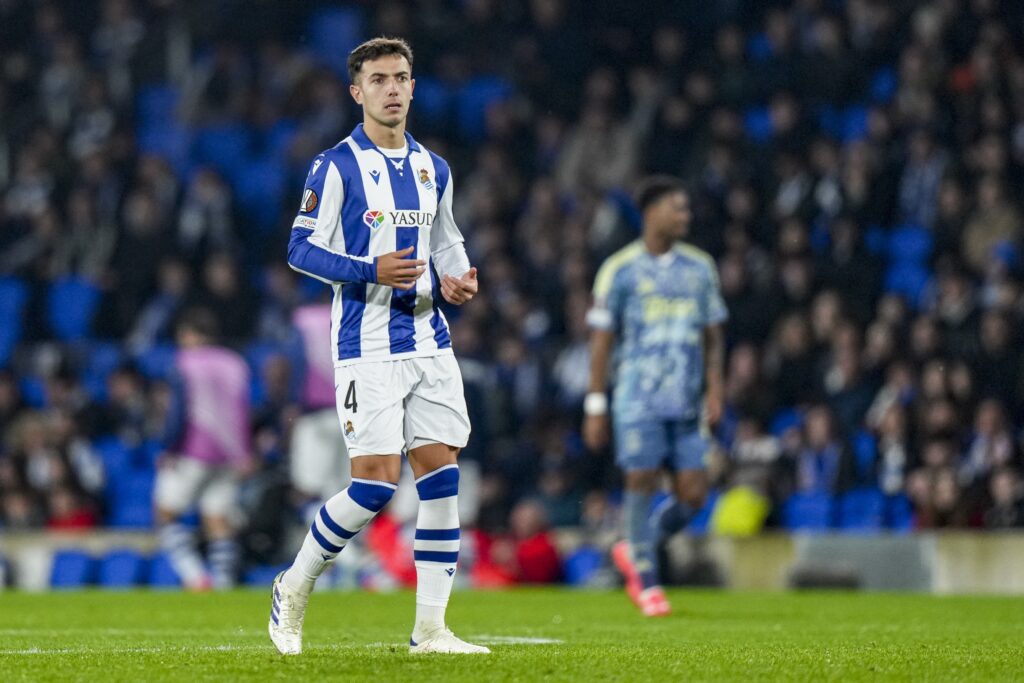 SAN SEBASTIAN, 28-11-2024 , Reale Arena , football, UEFA Europa League, season 2024 / 2025, Match between Real Sociedad and Ajax , Real Sociedad player Martin Zubimendi (Photo by Pro Shots/Sipa USA)
2024.11.28 San Sebastian
pilka nozna liga Europy
Real Sociedad San Sebastian - Ajax Amsterdam
Foto Pro Shots Photo Agency/SIPA USA/PressFocus

!!! POLAND ONLY !!!