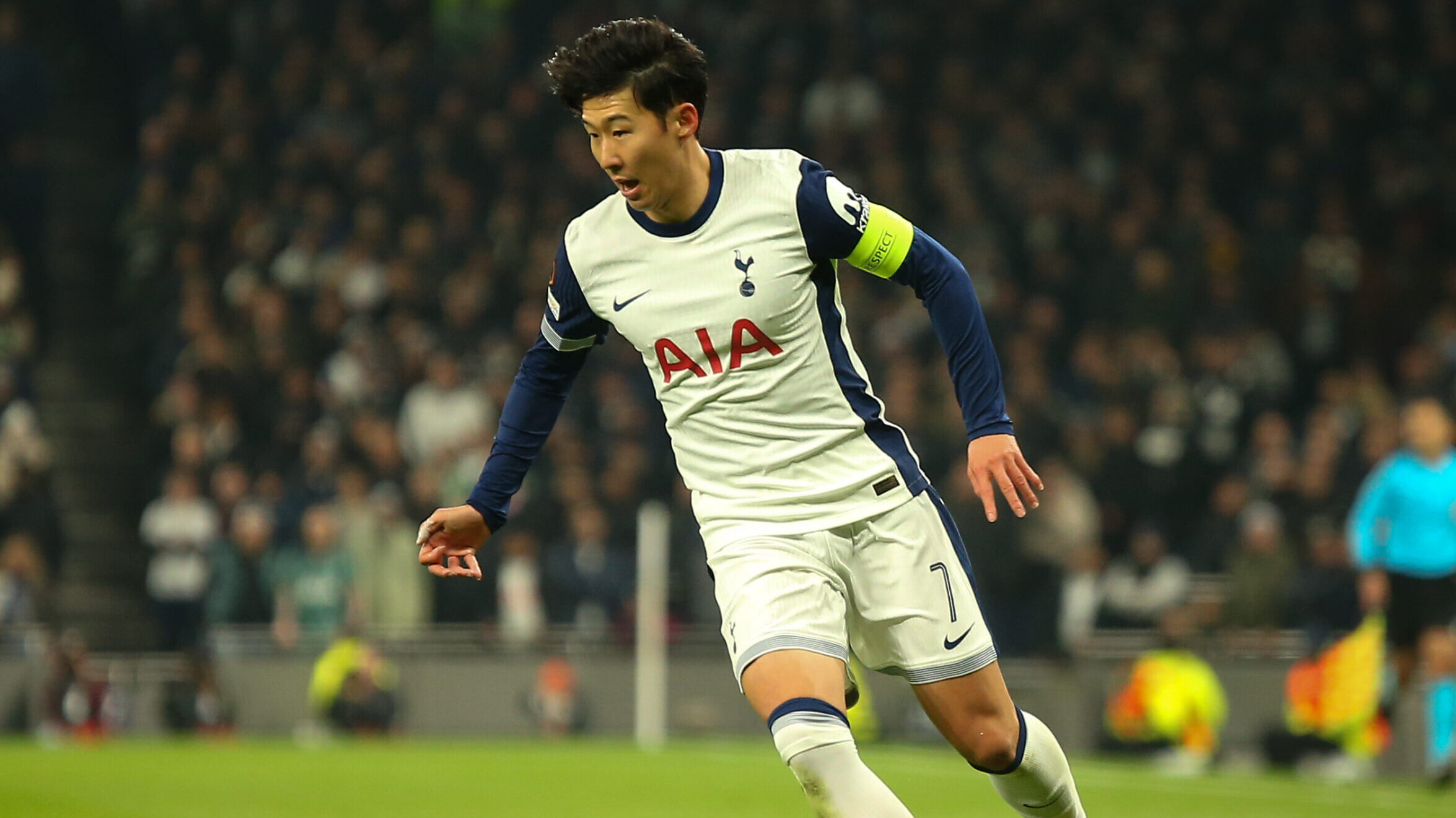 North London, England, November 28 2024: Son Heung-Min (7 Tottenham Hotspur) on the ball during the UEFA Europa League game between Tottenham Hotspur and Roma at Tottenham Hotspur Stadium in North London, England.  (Jay Patel/SPP) (Photo by Jay Patel/SPP/Sipa USA)
2024.11.28 Londyn
pilka nozna liga Europy
Tottenham Hotspur - AS Roma
Foto Claire Jeffrey/SPP/SIPA USA/PressFocus

!!! POLAND ONLY !!!