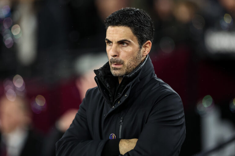 Mikel Arteta manager of Arsenal looks on during the Premier League match West Ham United vs Arsenal at London Stadium, London, United Kingdom, 30th November 2024

(Photo by Mark Cosgrove/News Images) in London, United Kingdom on 11/30/2024. (Photo by Mark Cosgrove/News Images/Sipa USA)
2024.11.30 Londyn
pilka nozna liga angielska
West Ham United - Arsenal Londyn
Foto Mark Cosgrove/News Images/SIPA USA/PressFocus

!!! POLAND ONLY !!!