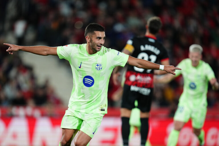 Ferran Torres of FC Barcelona celebrates the 0-1 during the La Liga EA Sports match between RCD Mallorca and FC Barcelona played at Son Moix Stadium on December 3, 2024 in Mallorca, Spain. (Photo by Bagu Blanco / PRESSINPHOTO)
2024.12.03 Mallorca
pilka nozna liga hiszpanska
RCD Mallorca - FC Barcelona
Foto pressinphoto/SIPA USA/PressFocus

!!! POLAND ONLY !!!