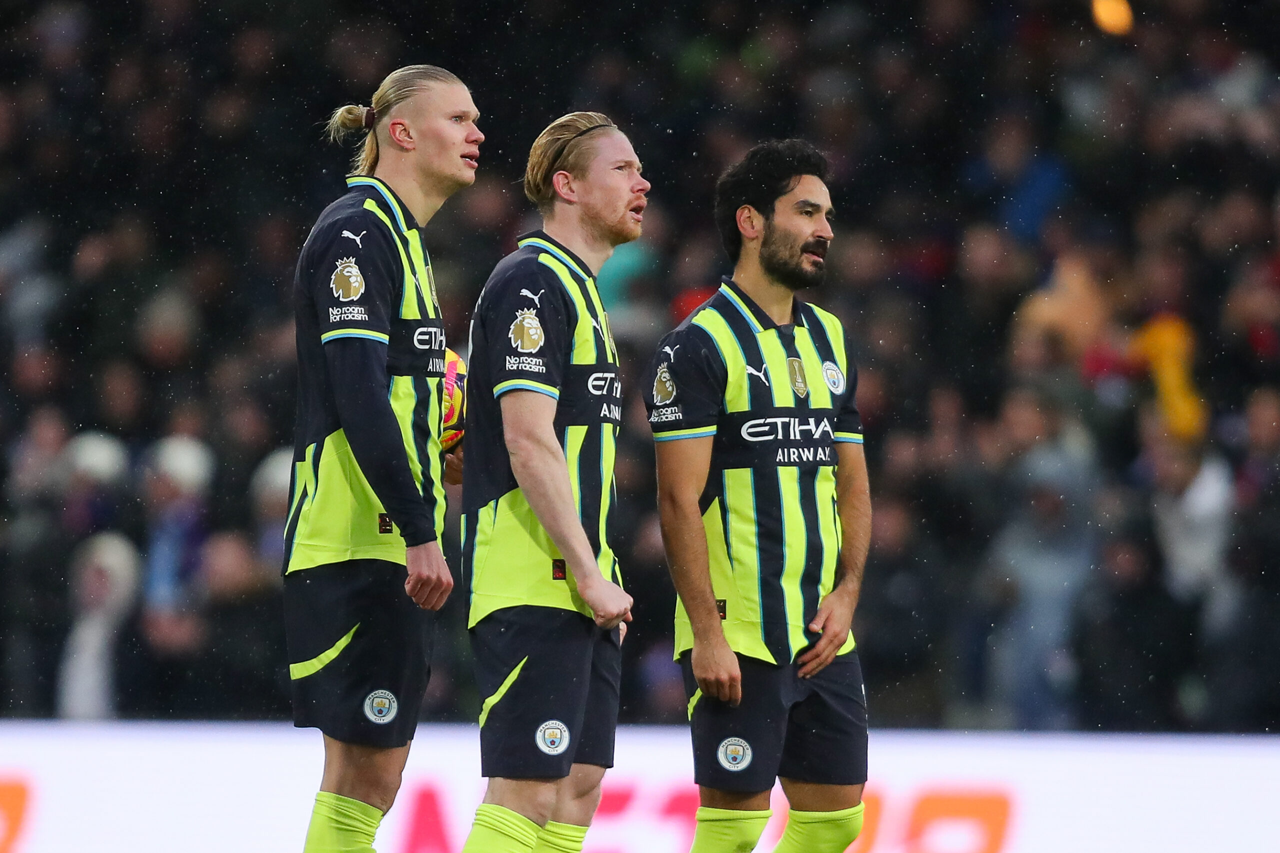 Erling Haaland, Kevin De Bruyne and Ilkay Gundogan of Manchester City watch the goal replay during the Premier League match Crystal Palace vs Manchester City at Selhurst Park, London, United Kingdom, 7th December 2024

(Photo by Izzy Poles/News Images) in London, United Kingdom on 12/7/2024. (Photo by Izzy Poles/News Images/Sipa USA)
2024.12.07 Londyn
pilka nozna liga angielska
Crystal Palace - Manchester City
Foto News Images/SIPA USA/PressFocus

!!! POLAND ONLY !!!