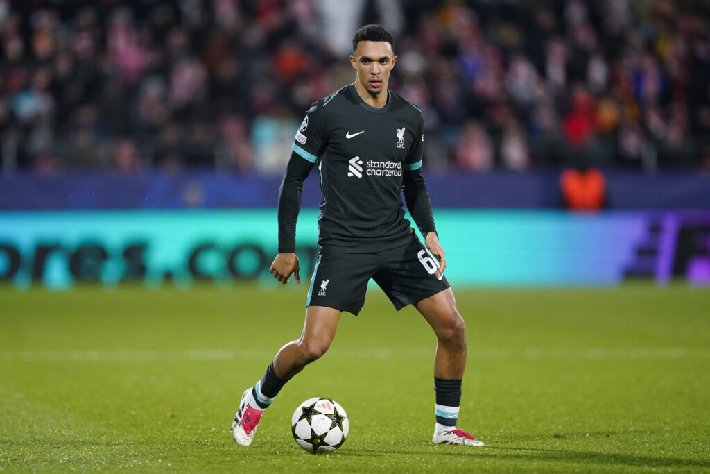 Trent Alexander-Arnold of Liverpool FC during the UEFA Champions League match, date 6, between Girona FC and Liverpool FC played at Montilivi Stadium on December 10 2024 in Barcelona Spain. (Photo by Sergio Ruiz / Imago)  (Photo by pressinphoto/Sipa USA)
2024.12.10 Girona
pilka nozna liga mistrzow
Girona FC - Liverpool FC
Foto pressinphoto/SIPA USA/PressFocus

!!! POLAND ONLY !!!