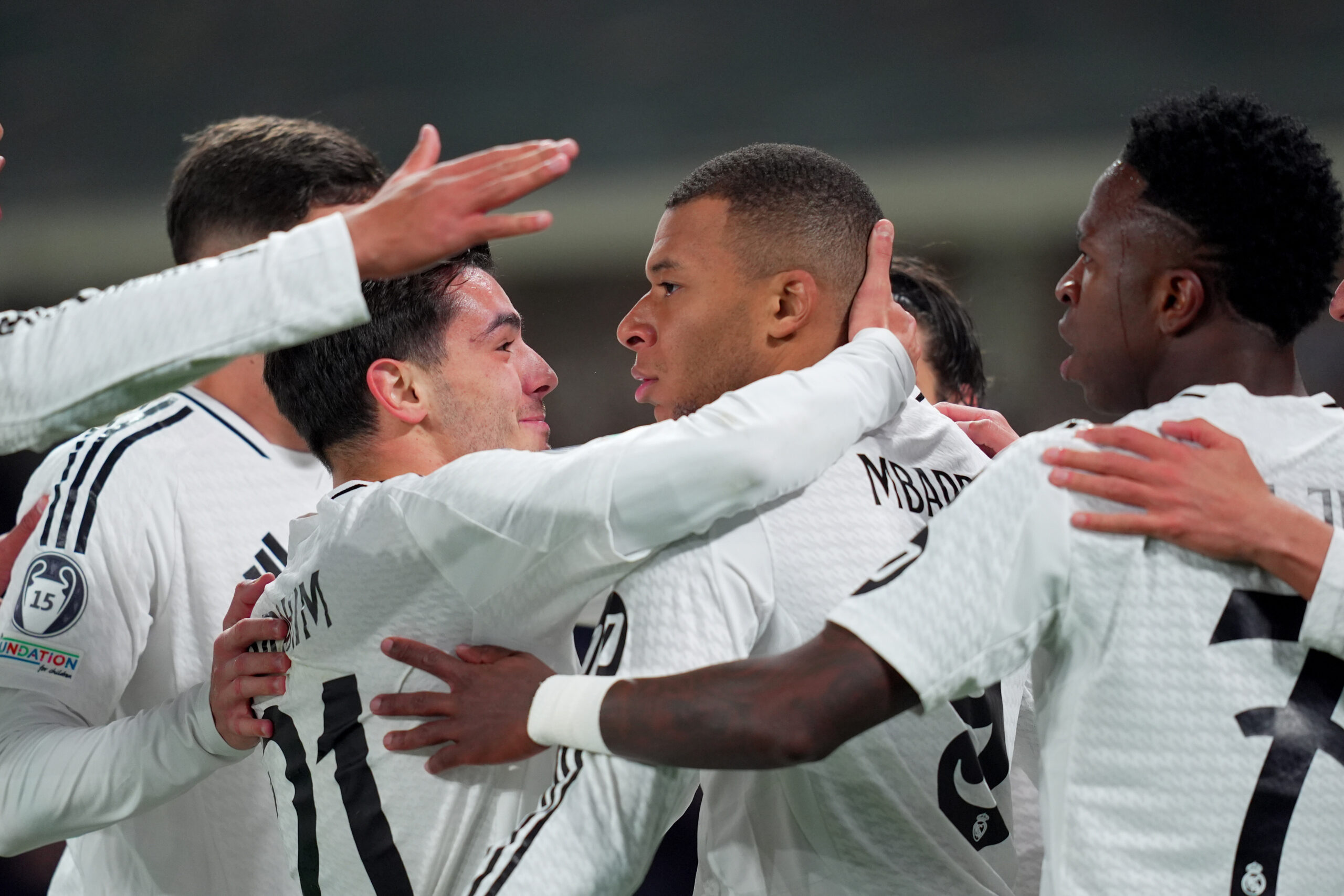 Real Madrid&#039;s Kylian Mbappe .celebrates after scoring 0-1  during the Uefa Champions League soccer match between Atalanta BC and Real Madrid at Gewiss Stadium in Bergamo, north Italy - Tuesday , December 10 , 2024. Sport - Soccer . (Photo by Spada/LaPresse) (Photo by Spada/LaPresse/Sipa USA)
2024.12.10 Bergamo
pilka nozna liga mistrzow
Atalanta BC - Real Madryt
Foto Spada/LaPresse/SIPA USA/PressFocus

!!! POLAND ONLY !!!