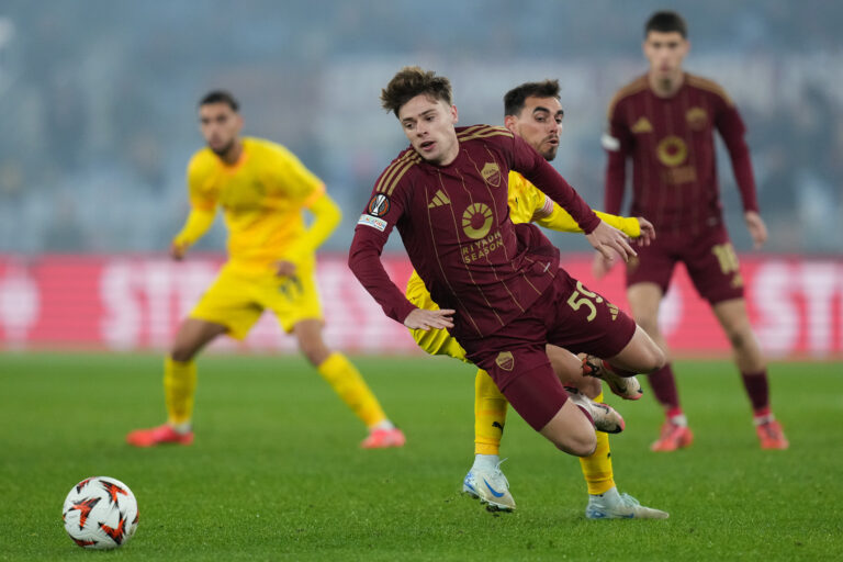 RomaÕs Nicola Zalewski during the UEFA Europa League single group between Roma and SC Braga at the Olympic Stadium in Rome, Italy - Thursday 12 December 2024 - Sport Soccer (photo by Alfredo Falcone/LaPresse) (Photo by Alfredo Falcone/LaPresse/Sipa USA)
2024.12.12 Rzym
pilka nozna Liga Europy
AS Roma - SC Braga
Foto Alfredo Falcone/LaPresse/SIPA USA/PressFocus

!!! POLAND ONLY !!!