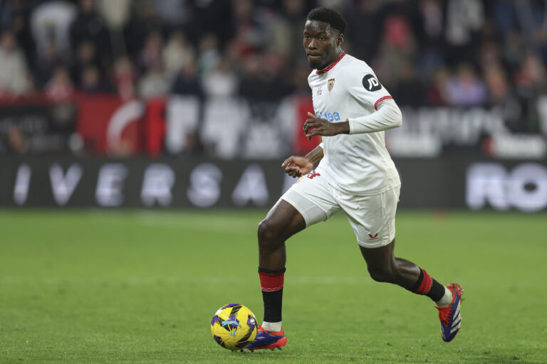 Lucien Agoume of Sevilla FC  during the La Liga EA Sports match between Sevilla FC and Celta de Vigo played at Ramon Sanchez Pizjuan Stadium on December 14, 2024 in Sevilla, Spain. (Photo by Antonio Pozo / PRESSINPHOTO)
2024.12.14 Sewilla
pilka nozna liga hiszpanska
Sevilla FC - Celta Vigo
Foto Antonio Pozo/PRESSINPHOTO/SIPA USA/PressFocus

!!! POLAND ONLY !!!