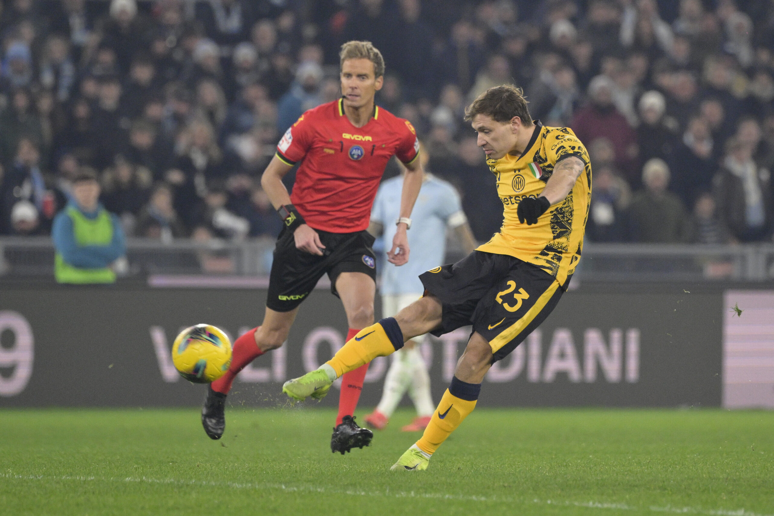 Inter MilanÕs Nicolo Barella goal 0-3 during the Serie A Enilive soccer match between SS Lazio and Inter at the Rome&#039;s Olympic stadium, Italy - Sunday, December 16, 2024. Sport - Soccer. (Photo by Fabrizio Corradetti / LaPresse) (Photo by Fabrizio Corradetti/LaPresse/Sipa USA)
2024.12.16 Rzym
pilka nozna Liga Wloska
SS Lazio Rzym - Inter Mediolan
Foto Fabrizio Corradetti/LaPresse/SIPA USA/PressFocus

!!! POLAND ONLY !!!