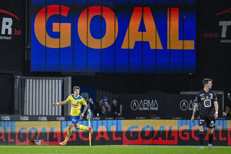 Westerlo&#039;s Luka Vuskovic celebrates after scoring during a soccer match between KVC Westerlo and KV Mechelen, Friday 20 December 2024 in Westerlo, on day 19 of the 2024-2025 season of the &#039;Jupiler Pro League&#039; first division of the Belgian championship. BELGA PHOTO TOM GOYVAERTS (Photo by Tom Goyvaerts/Belga/Sipa USA)
2024.12.20 Westerlo
pilka nozna liga belgijska
KVC Westerlo - KV Mechelen
Foto Belga/SIPA USA/PressFocus

!!! POLAND ONLY !!!