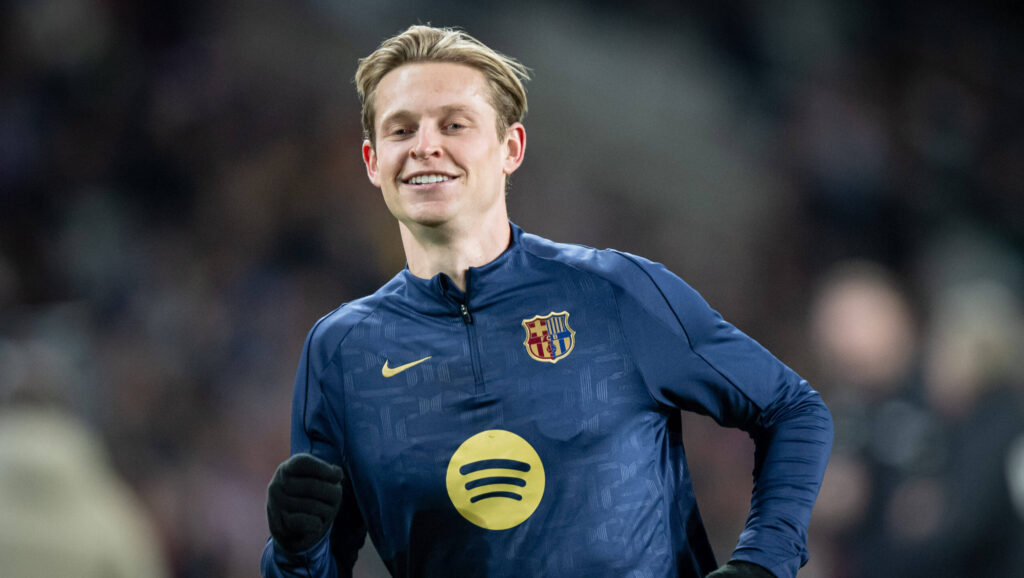 Frankie De Jong FC Barcelona, Barca smiles during a La Liga EA Sports match between FC Barcelona and Atletico de Madrid at Estadi Olimpic Lluis Companys in Barcelona, Barcelona, Spain, on December 21 2024. Photo by Felipe Mondino PUBLICATIONxNOTxINxITA Copyright: xFelipexMondino/IPAxSportx/xipa-agency.netx/xx IPA_52555738 IPA_Agency_IPA52555738
2024.12.21 Barcelona
pilka nozna liga hiszpanska
LaLiga sezon 2024/2025
Foto IMAGO/PressFocus

!!! POLAND ONLY !!!