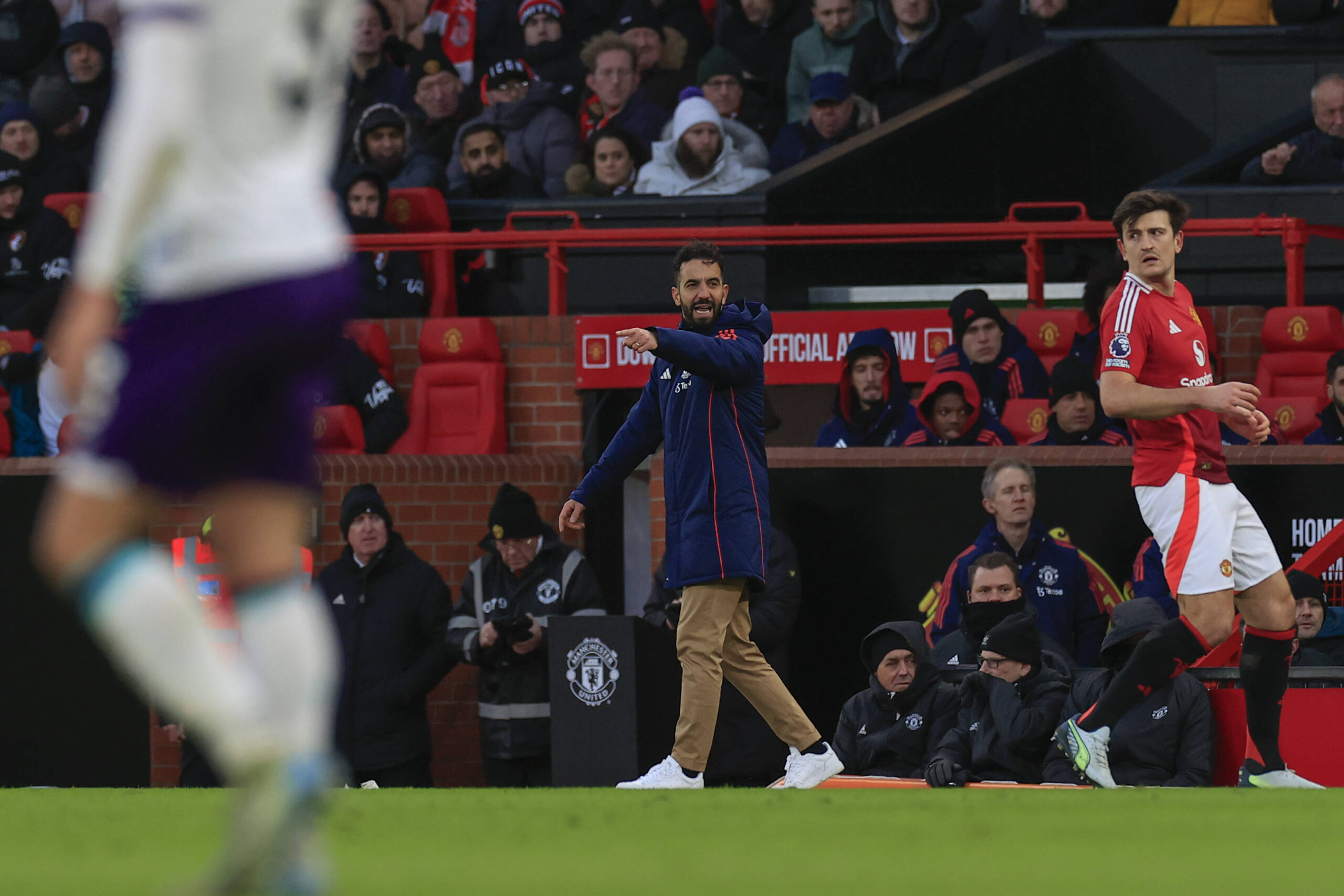 Manchester United, ManU v Bournemouth Premier League 22/12/2024. Ruben Amorim the Manchester United manager on the sidelines during the Premier League match between Manchester United and Bournemouth at Old Trafford, Manchester, England on 22 December 2024. Manchester Old Trafford Greater Manchester England Editorial use only DataCo restrictions apply See www.football-dataco.com , Copyright: xConorxMolloyx PSI-21117-0066
2024.12.22 Manchester
pilka nozna liga angielska
Manchester United - Bournemouth
Foto IMAGO/PressFocus

!!! POLAND ONLY !!!