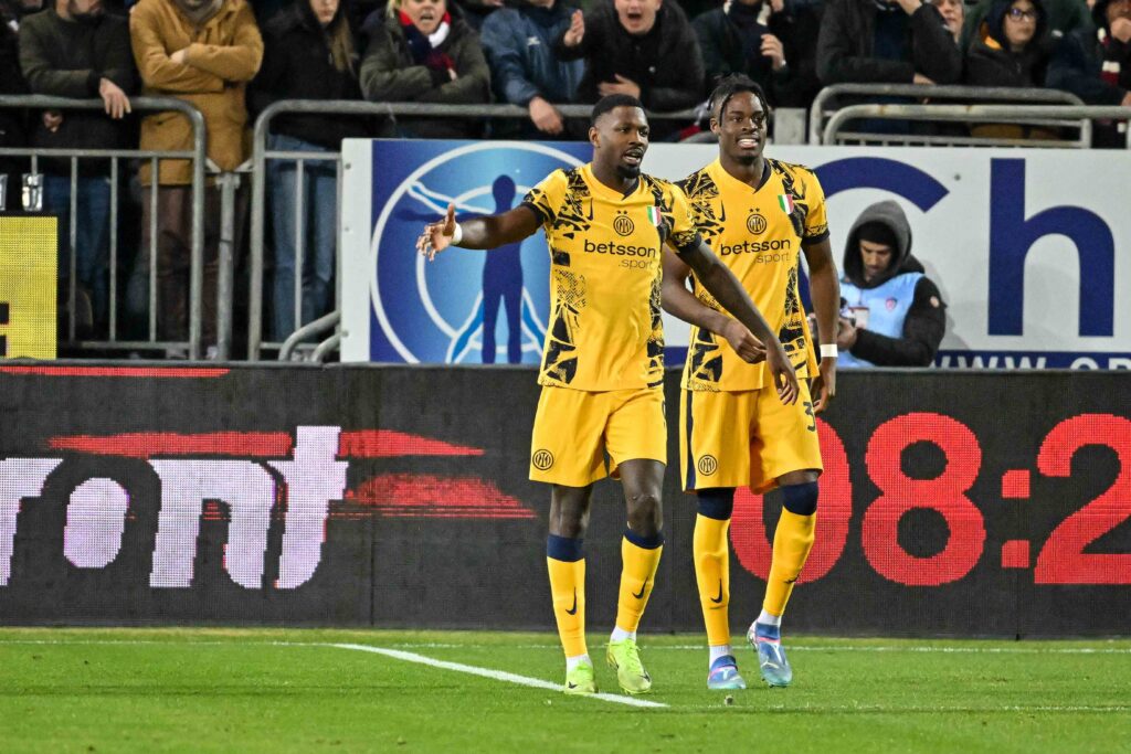 Marcus Thuram of Inter  during  Cagliari Calcio vs Inter - FC Internazionale, Italian soccer Serie A match in Cagliari, Italy, December 28 2024 (Photo by Luigi Canu/IPA Sport / ipa-agency.net/IPA/Sipa USA)
2024.12.28 Cagliari
pilka nozna Liga Wloska
Cagliari Calcio - Inter Mediolan
Foto Luigi Canu/IPA Sport/ipa-agency.net/SIPA USA/PressFocus

!!! POLAND ONLY !!!