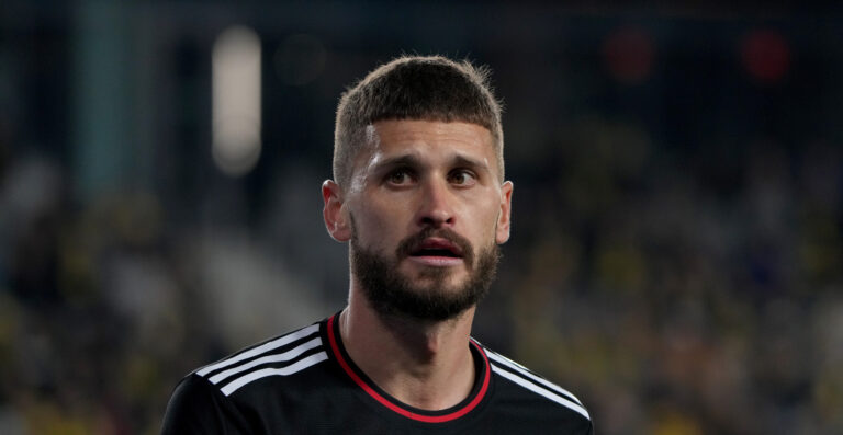 COLUMBUS, OH - MARCH 04: Mateusz Klich #43 of D.C. United looks on during the first half between the the Columbus Crew and the D.C. United at Lower.com Field in Columbus, Ohio on March 4, 2023.,Image: 762572653, License: Rights-managed, Restrictions: * France, Italy, and Japan Rights OUT *, Model Release: no, Credit line: Jason Mowry / Zuma Press / Forum