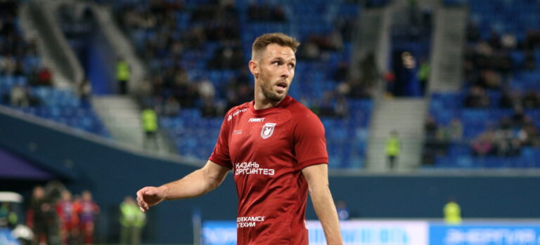 Maciej Rybus (31) of Rubin seen in action during the Russian Premier League football match between Zenit Saint Petersburg and Rubin Kazan at Gazprom Arena. Final score; Zenit 0:2 Rubin.,Image: 867661814, License: Rights-managed, Restrictions: UWAGA! Zdjęcie zawiera oryginalny opis dostawcy. W związku z agresją Rosji na Ukrainę może zawierać przekaz propagandowy, niezgodny z faktami. Prosimy o weryfikację treści przed publikacją, Model Release: no, Credit line: Maksim Konstantinov / Russian Look / Forum