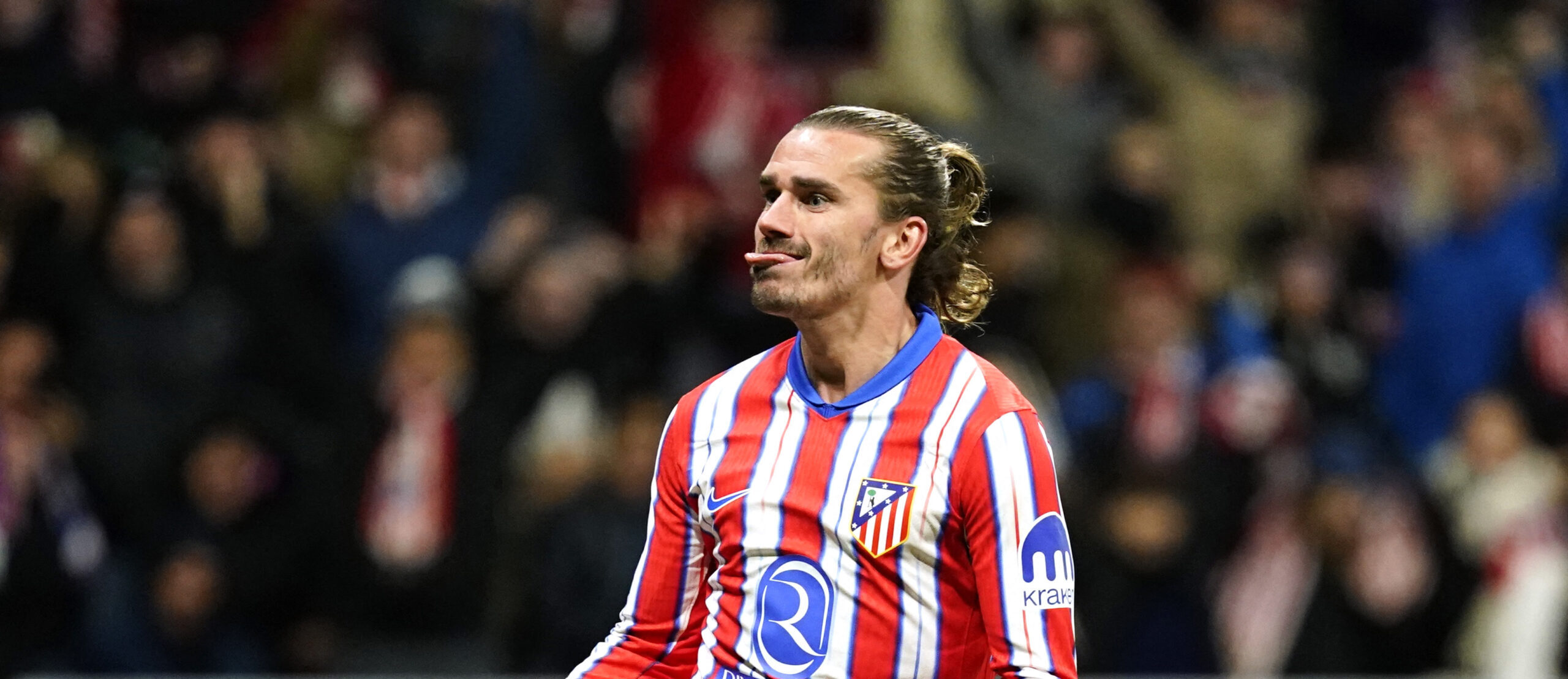 Soccer Football - LaLiga - Atletico Madrid v Sevilla - Metropolitano, Madrid, Spain - December 8, 2024 Atletico Madrid&#039;s Antoine Griezmann celebrates scoring their second goal,Image: 944513808, License: Rights-managed, Restrictions: , Model Release: no, Credit line: Ana Beltran / Reuters / Forum