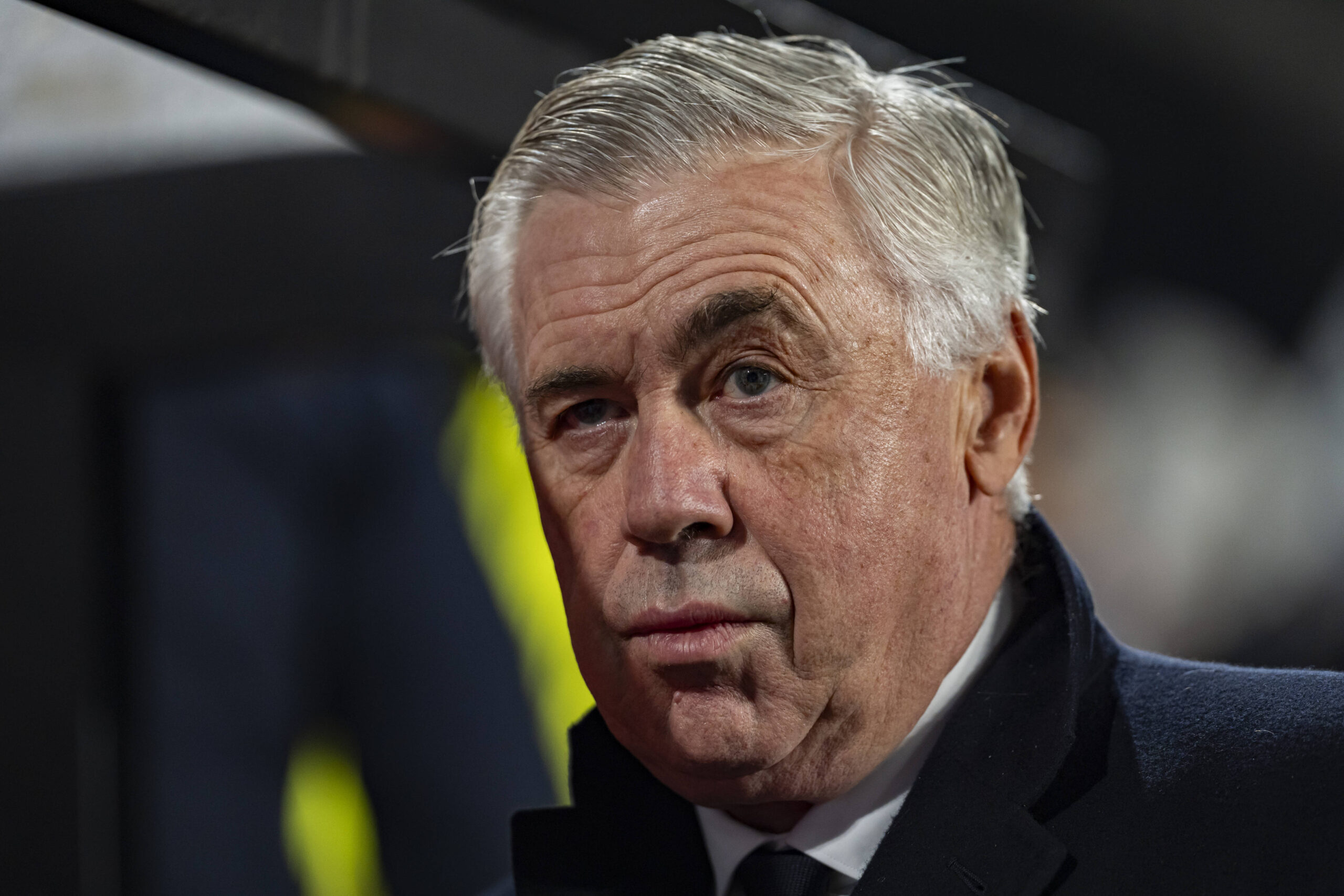 Rayo Vallecano vs Real Madrid CF - La Liga EA Sports 2024/25 Carlo Ancelotti, head coach of Real Madrid CF, seen during the La Liga EA Sports 2024/25 football match between Rayo Vallecano vs Real Madrid CF at Estadio de Vallecas on December 14, 2024 in Madrid, Spain. Madrid Estadio de Vallecas Madrid Spain Copyright: xAlbertoxGardinx AGardin_Liga_Rayo_Real_Mad_0081,Image: 946780761, License: Rights-managed, Restrictions: , Model Release: no, Credit line: Alberto Gardin / imago sport / Forum