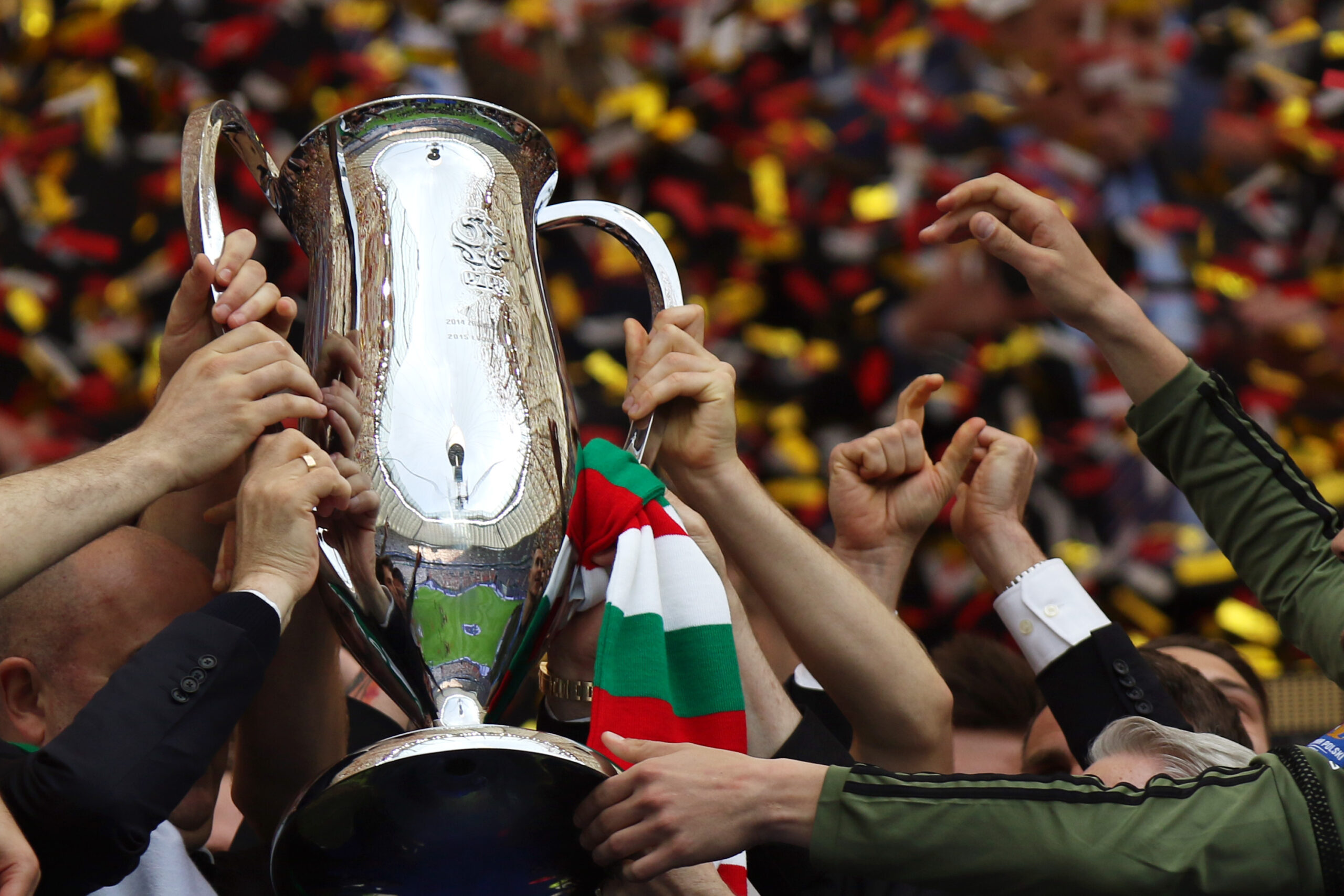 2016.05.03 PGE Stadion Narodowy
Pilka nozna Final Puchar Polski 2015/2016
Lech Poznan - Legia Warszawa
N/z radosc oprawa wreczenie pucharu zdobywcy trofeum Legia Stanislaw Czerczesow (Trener) Lucjan Brychczy medale
Foto Szymon Gorski / PressFocus

2016.05.03 PGE Stadion Narodowy
Football Polish Cup season 2015/2016 final match 
Lech Poznan - Legia Warszawa
radosc oprawa wreczenie pucharu zdobywcy trofeum Legia Stanislaw Czerczesow (Trener) Lucjan Brychczy medale
Credit: Szymon Gorski / PressFocus