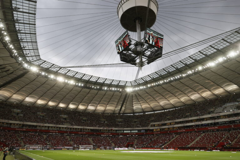 The PGE Narodowy national stadium pictured before a soccer game between Poland and Belgian national team the Red Devils, Tuesday 14 June 2022 in Warsaw, Poland, the fourth game (out of six) in the Nations League A group stage. BELGA PHOTO BRUNO FAHY (Photo by BRUNO FAHY/Belga/Sipa USA)
2022.06.14 WARSAW
pi?ka nozna
POLAND: SOCCER NATIONS LEAGUE D4 POLAND VS BELGIUM 
Foto Belga/SIPA USA/PressFocus

!!! POLAND ONLY !!!