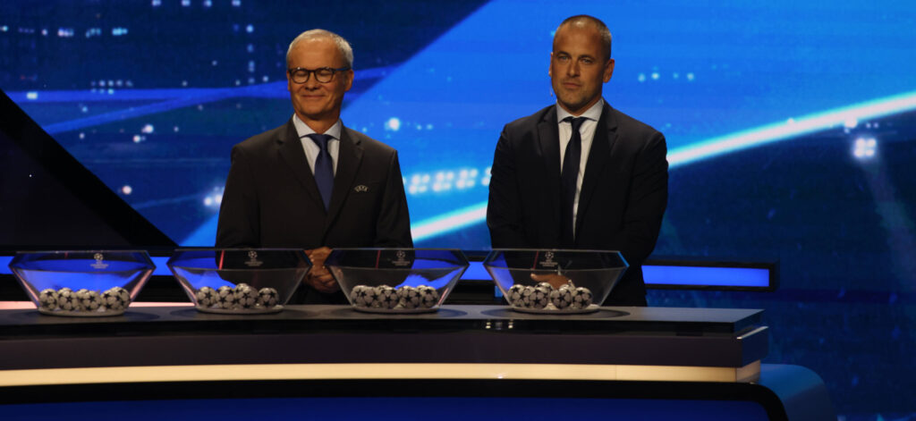 during the Uefa Champions League Draw ceremony, on 31 August 2023 at Grimaldi Forum, Monaco . Photo Nderim KACELI-/ ipa-agency.net - //IPAPRESSITALY_IPA_IPA39974127/Credit:/IPA/SIPA/2309010900
2023.08.31 Monako
Pilka nozna liga mistrzow
Losowanie grup Ligi Mistrzow
Foto IPA/SIPA/PressFocus

!!! POLAND ONLY !!!