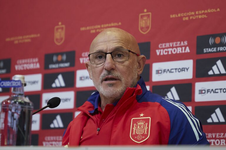 Luis de la Fuente, the head coach of the Spanish National Football Team speaks during a press conference on the eve of the international friendly match between Spain and Brazil at Ciudad del Futbol de Las Rozas. (Photo by Federico Titone / SOPA Images/Sipa USA)
2024.03.25 Madryt
pilka nozna reprezentacja Hiszpanii
Trening i konferencja prasowa reprezentacji Hiszpanii
Foto Federico Titone/SOPA Images/SIPA USA/PressFocus

!!! POLAND ONLY !!!