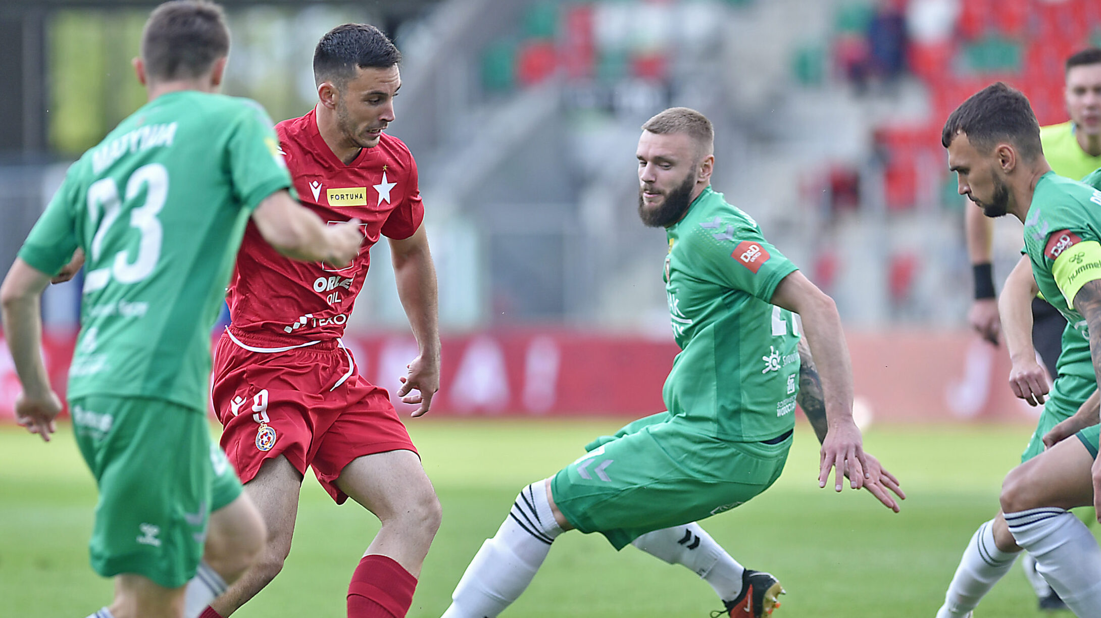 2024.05.06 Sosnowiec
Pilka nozna, Fortuna I liga, sezon 2023/2024
Zaglebie Sosnowiec - Wisla Krakow
N/z Hubert Matynia, Angel Rodado, Dominik Jonczy, Maksymilian Rozwandowicz
Foto Krzysztof Porebski / PressFocus

2024.05.06 Sosnowiec
Football, Polish first league - second level, 2023/24 season
Zaglebie Sosnowiec - Wisla Krakow
Hubert Matynia, Angel Rodado, Dominik Jonczy, Maksymilian Rozwandowicz
Credit: Krzysztof Porebski / PressFocus