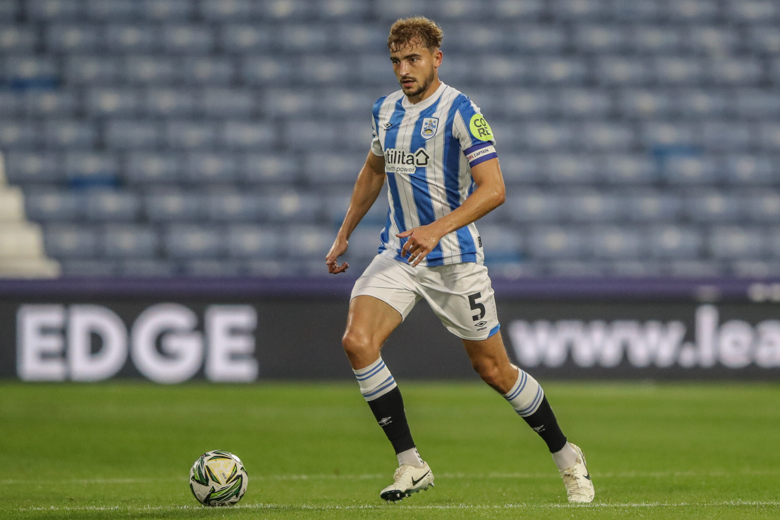 Michal Helik of Huddersfield Town in action during the Carabao Cup match Huddersfield Town vs Morecambe at John Smith&#039;s Stadium, Huddersfield, United Kingdom, 13th August 2024

(Photo by Alfie Cosgrove/News Images) in Huddersfield, United Kingdom on 8/14/2024. (Photo by Alfie Cosgrove/News Images/Sipa USA)
2024.08.14 Huddersfield
Pilka nozna , puchar ligi angielskiej
Huddersfield Town - Morecambe
Foto Alfie Cosgrove/News Images/SIPA USA/PressFocus

!!! POLAND ONLY !!!