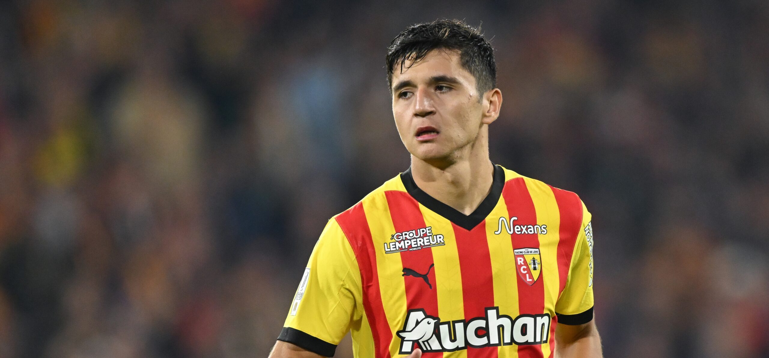 9/15/2024 - LENS - Abdukodir Khusanov of RC Lens during the French Ligue 1 match between RC Lens and Olympique Lyon at Stade Bollaert Delelis on Sept. 15, 2024 in Lens, France. ANP | Hollandse Hoogte | GERRIT VAN KEULEN /ANP/Sipa USA
2024.09.15 Lens
pilka nozna Liga Francuska
RC Lens - Olympique Lyon
Foto ANP/SIPA USA/PressFocus

!!! POLAND ONLY !!!