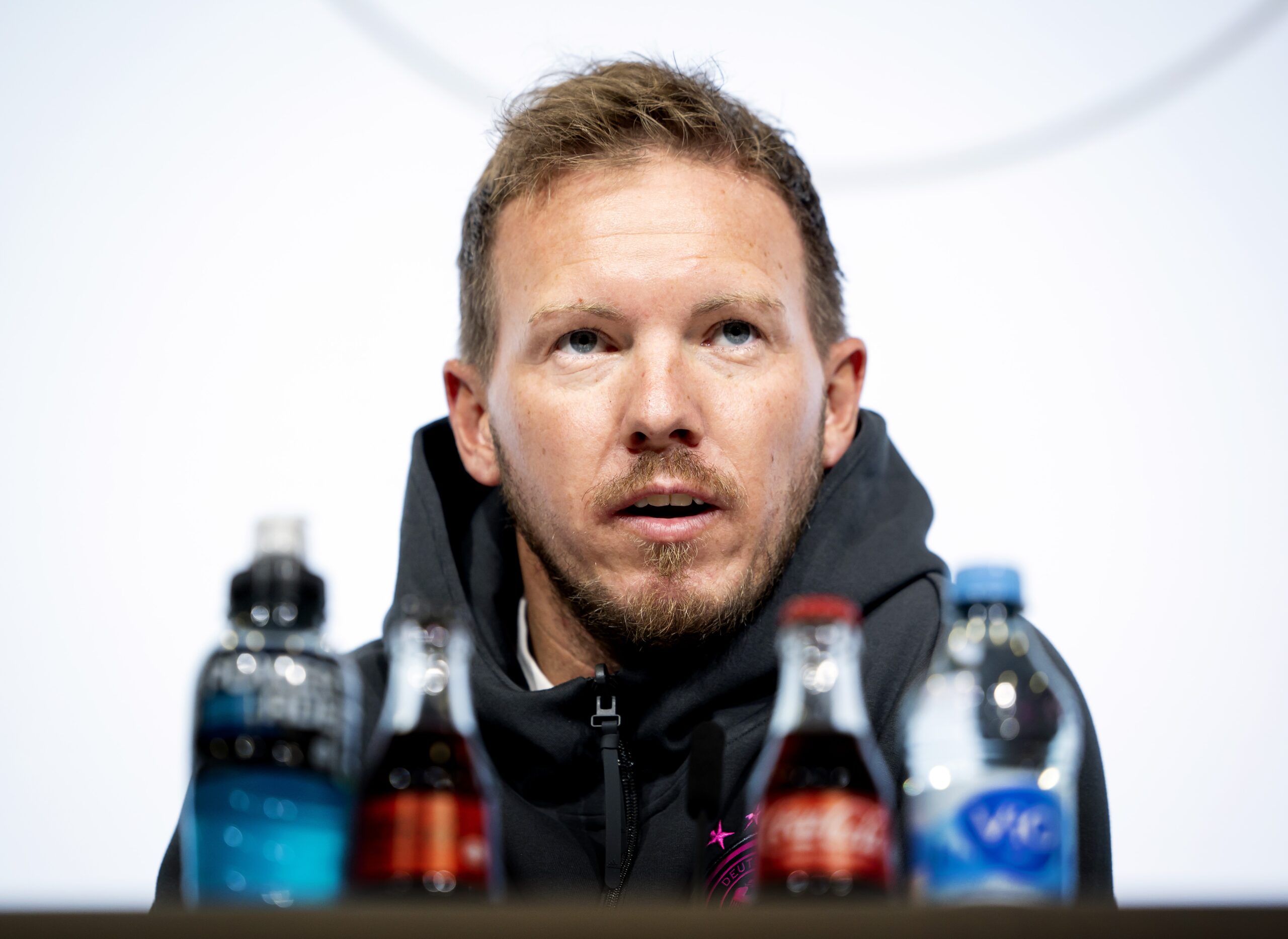 10/13/2024 - MUNCHEN - National coach Julian Nagelsmann during the press conference prior to the UEFA Nations League match against the Netherlands at the Allianz Arena, on Oct. 13, 2024 in Munich, Germany. ANP KOEN VAN WEEL /ANP/Sipa USA
2024.10.13 Monachium
pilka nozna , Liga Narodow , reprezentacja Niemiec
Konferencja prasowa reprezentacji Niemiec przed meczem Niemcy - Holandia
Foto ANP/SIPA USA/PressFocus

!!! POLAND ONLY !!!