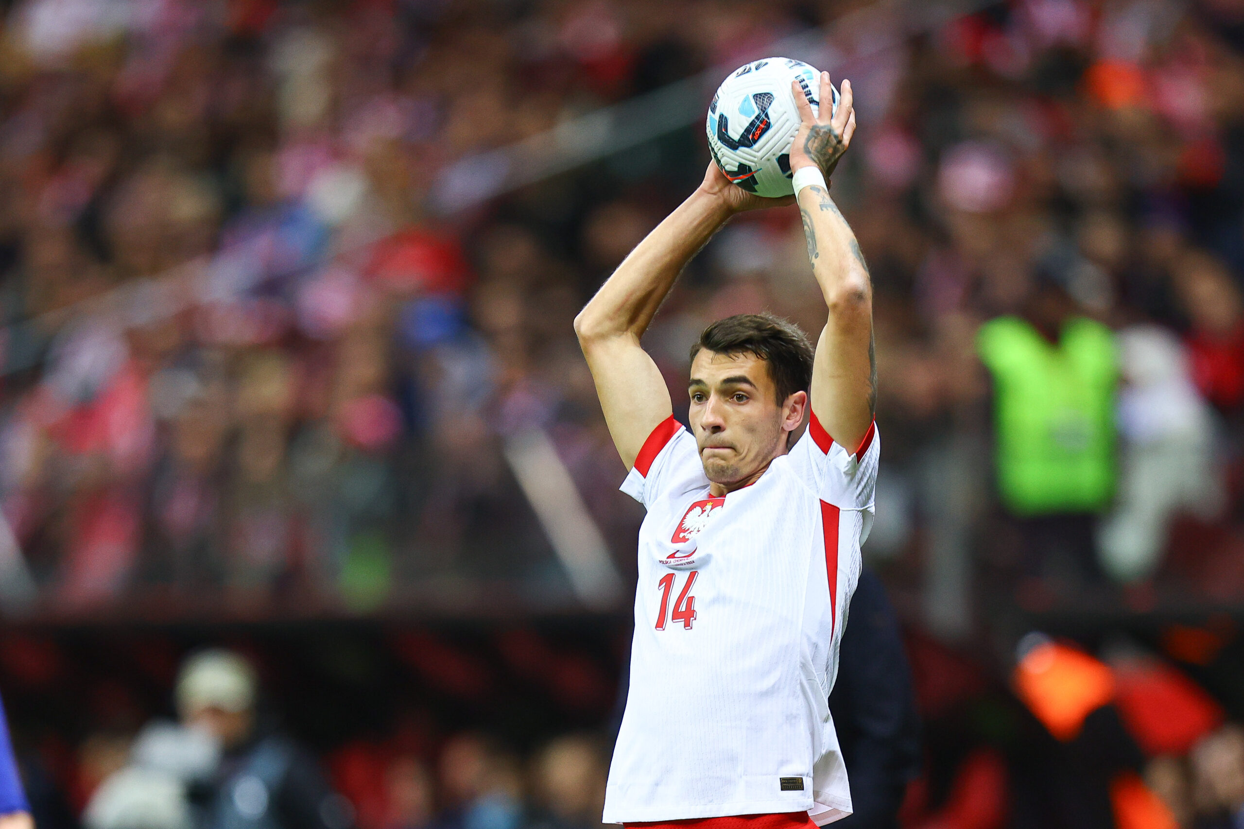 2024.10.15 Warszawa
pilka nozna UEFA Liga Narodow
Polska - Chorwacja
N/z Jakub Kiwior
Foto Pawel Andrachiewicz / PressFocus

2024.10.15 Warsaw
Football - UEFA Nations League
Poland - Croatia
Jakub Kiwior
Credit: Pawel Andrachiewicz / PressFocus