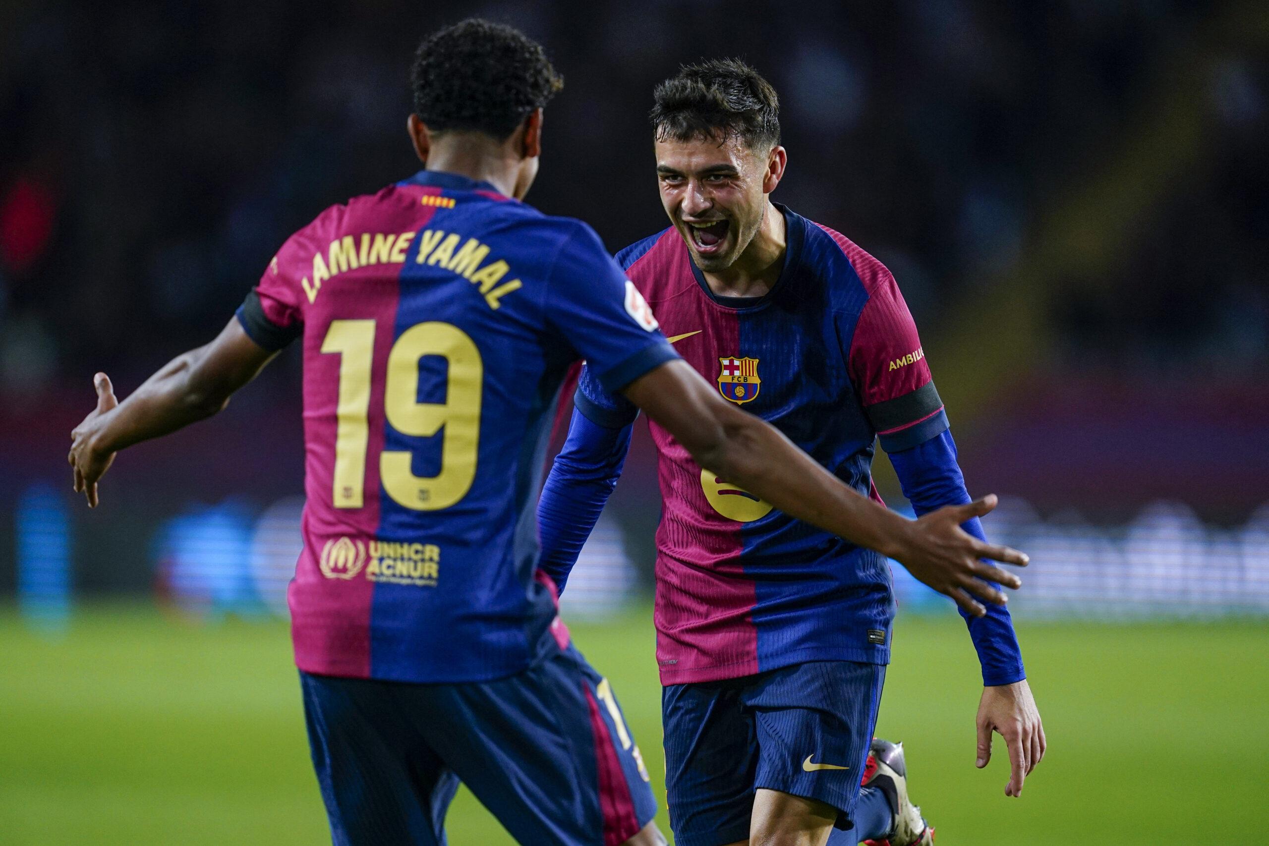 Pedro Gonzalez Pedri of FC Barcelona celebrates the 2-0 during the La Liga EA Sports match between FC Barcelona and Sevilla FC played at Lluis Companys Stadium on October 20, 2024 in Barcelona, Spain. (Photo by Sergio Ruiz / Imago)  (Photo by pressinphoto/Sipa USA)
2024.10.20 Barcelona
pilka nozna liga hiszpanska
FC Barcelona - Sevilla FC
Foto pressinphoto/SIPA USA/PressFocus

!!! POLAND ONLY !!!