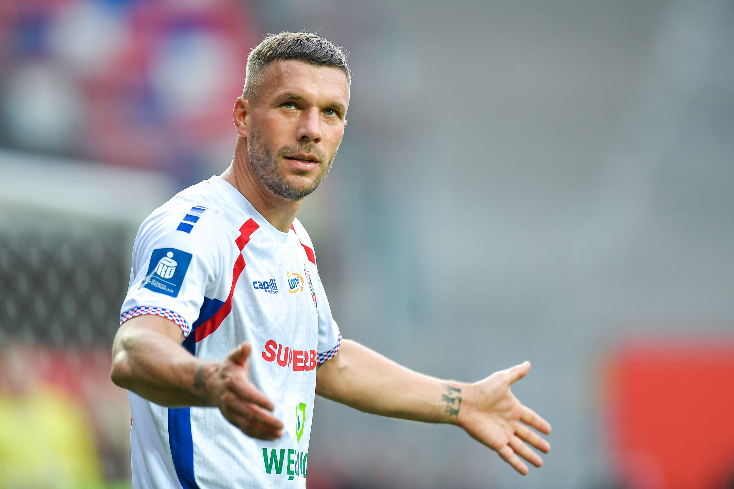 2024.10.20 Zabrze
Pilka nozna PKO BP Ekstraklasa Sezon 2024/2025
Gornik Zabrze - Stal Mielec
N/z Lukas Podolski, strzal, bramka, gol, radosc, radosc po golu, radosc po bramce
Foto Marcin Bulanda / PressFocus

2024.10.20 Zabrze
Football Polish PKO BP Ekstraklasa League Season 2024/2025
Gornik Zabrze - Stal Mielec
Lukas Podolski, strzal, bramka, gol, radosc, radosc po golu, radosc po bramce
Credit: Marcin Bulanda / PressFocus